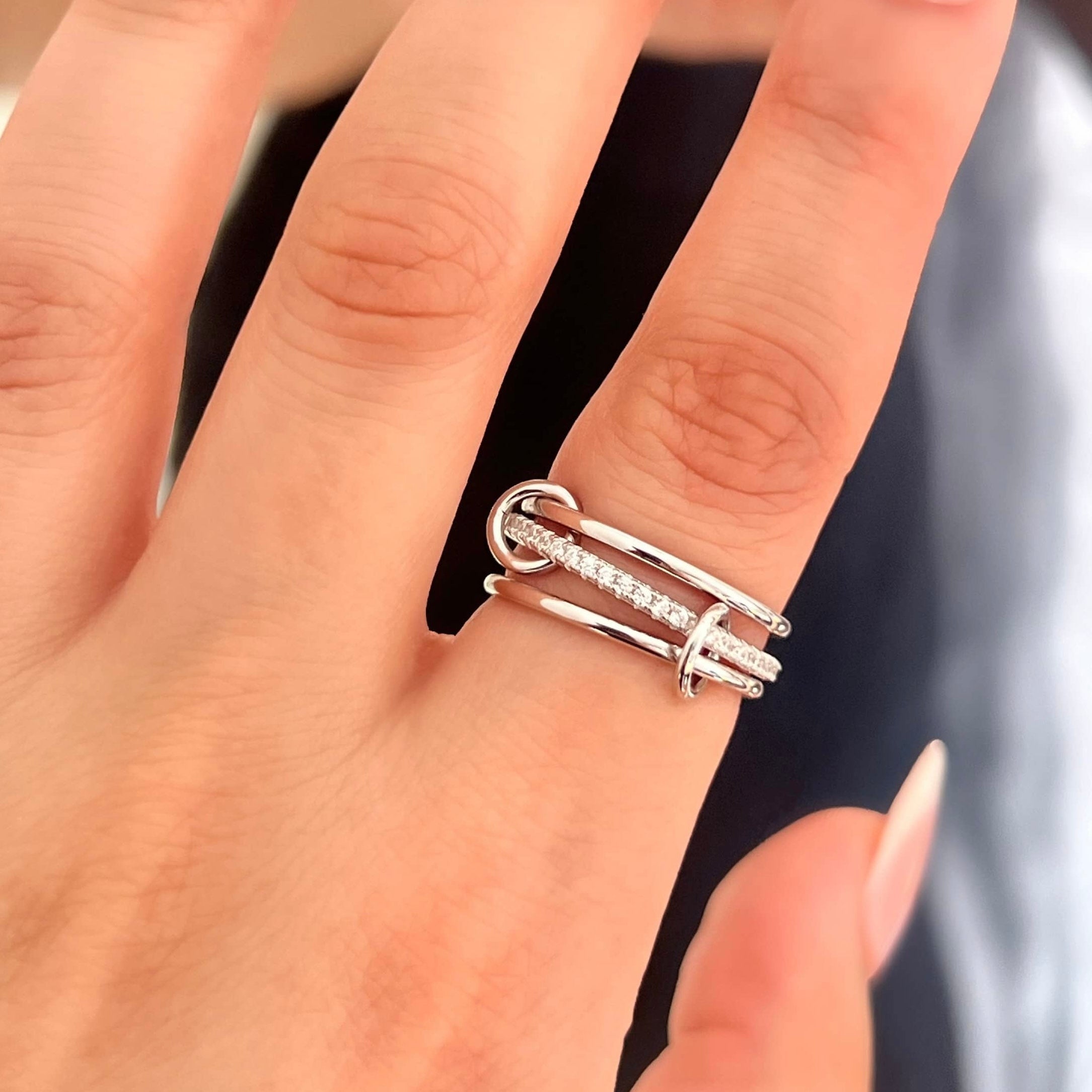 Nina Triple Band Sterling Silver Ring (Pre-Order)- Silver