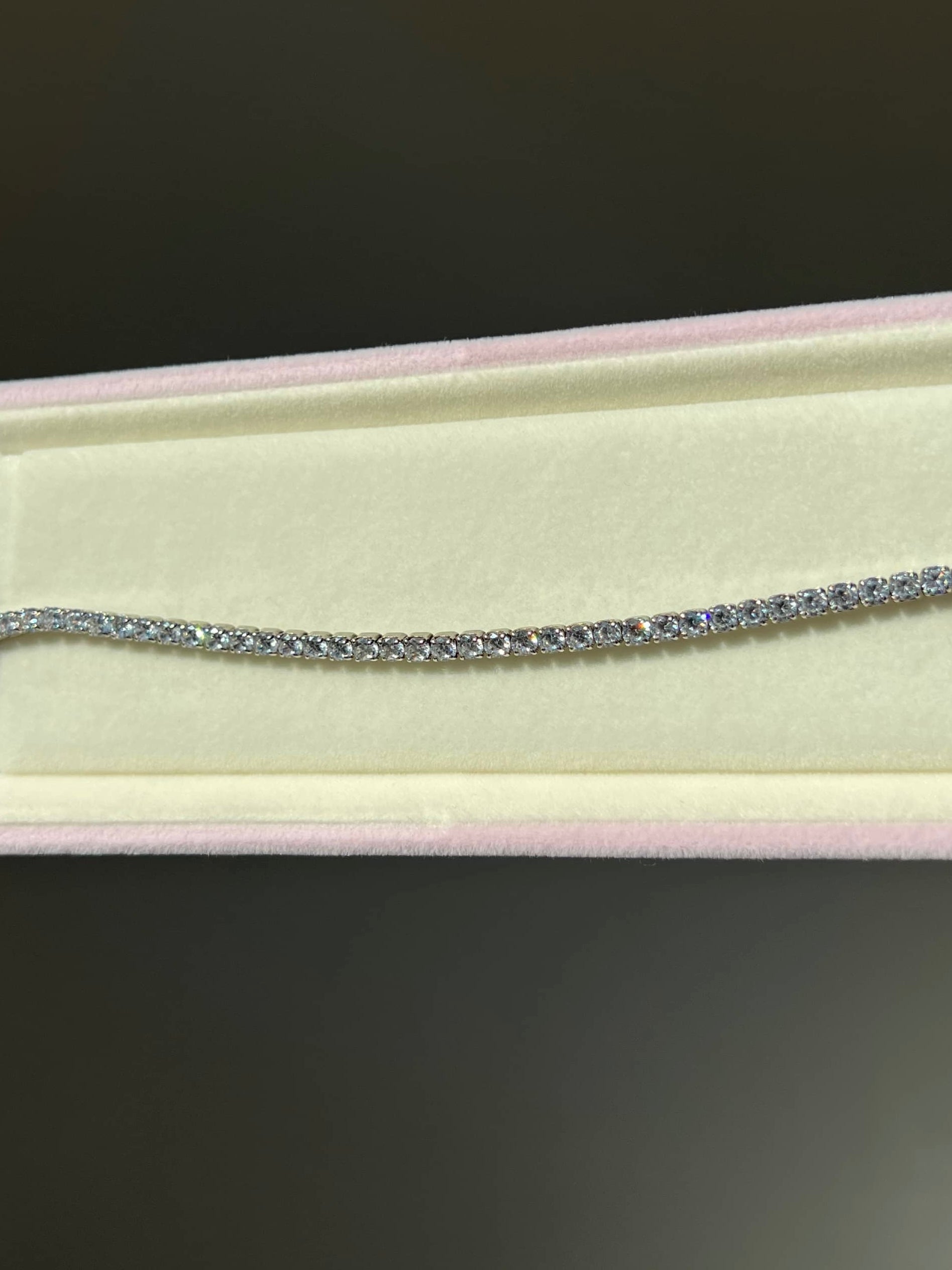 Dilara Sterling Silver Tennis Necklace- 3mm