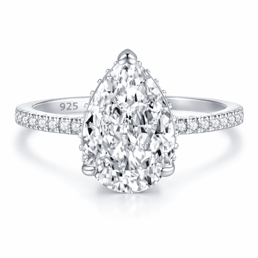 Serรฉna Pear Cut Sterling Silver Ring- Silver (Pre-Order)