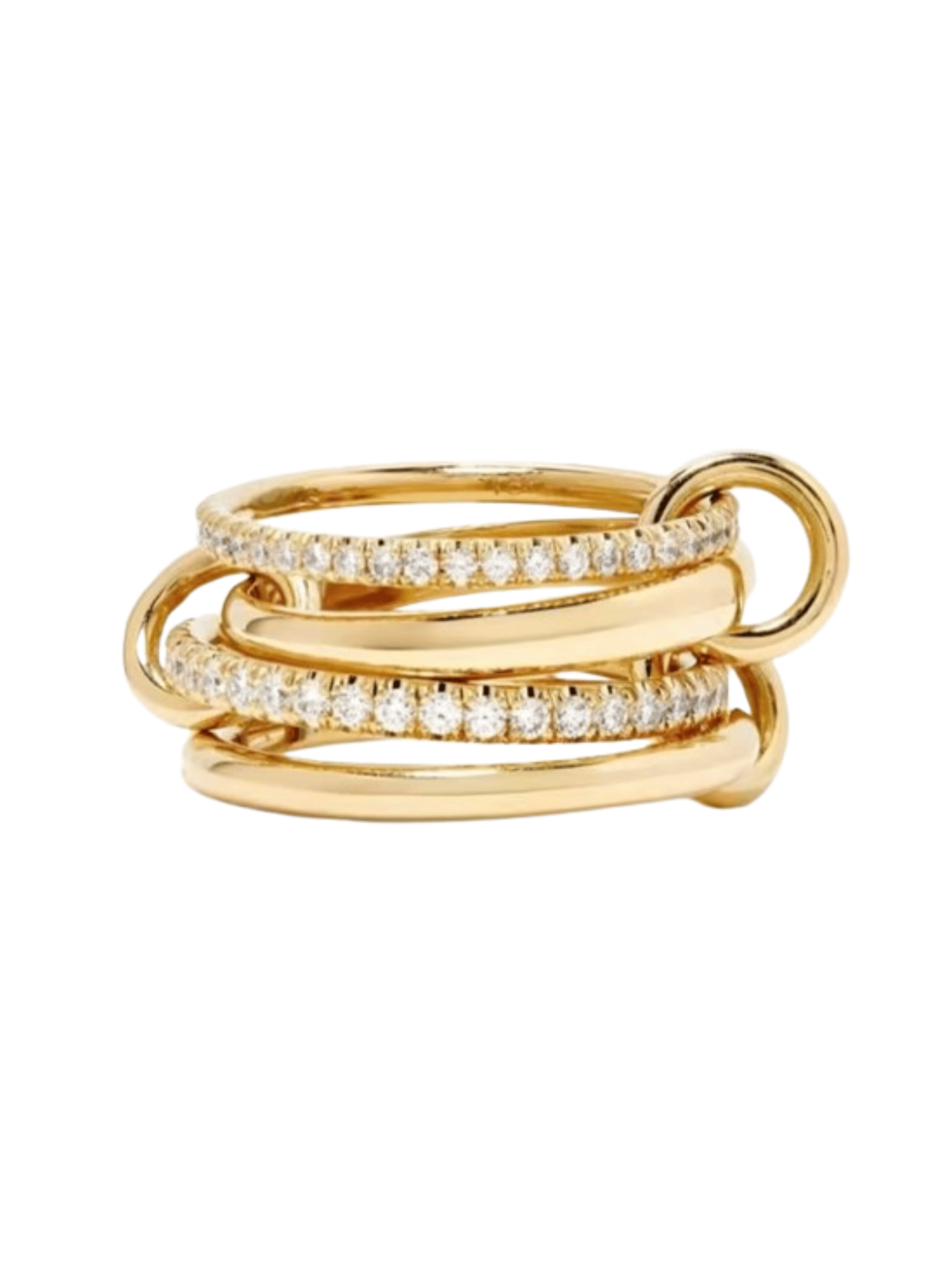 Enaya Sterling Silver Quadruple Band Ring- Gold (Pre-Order)