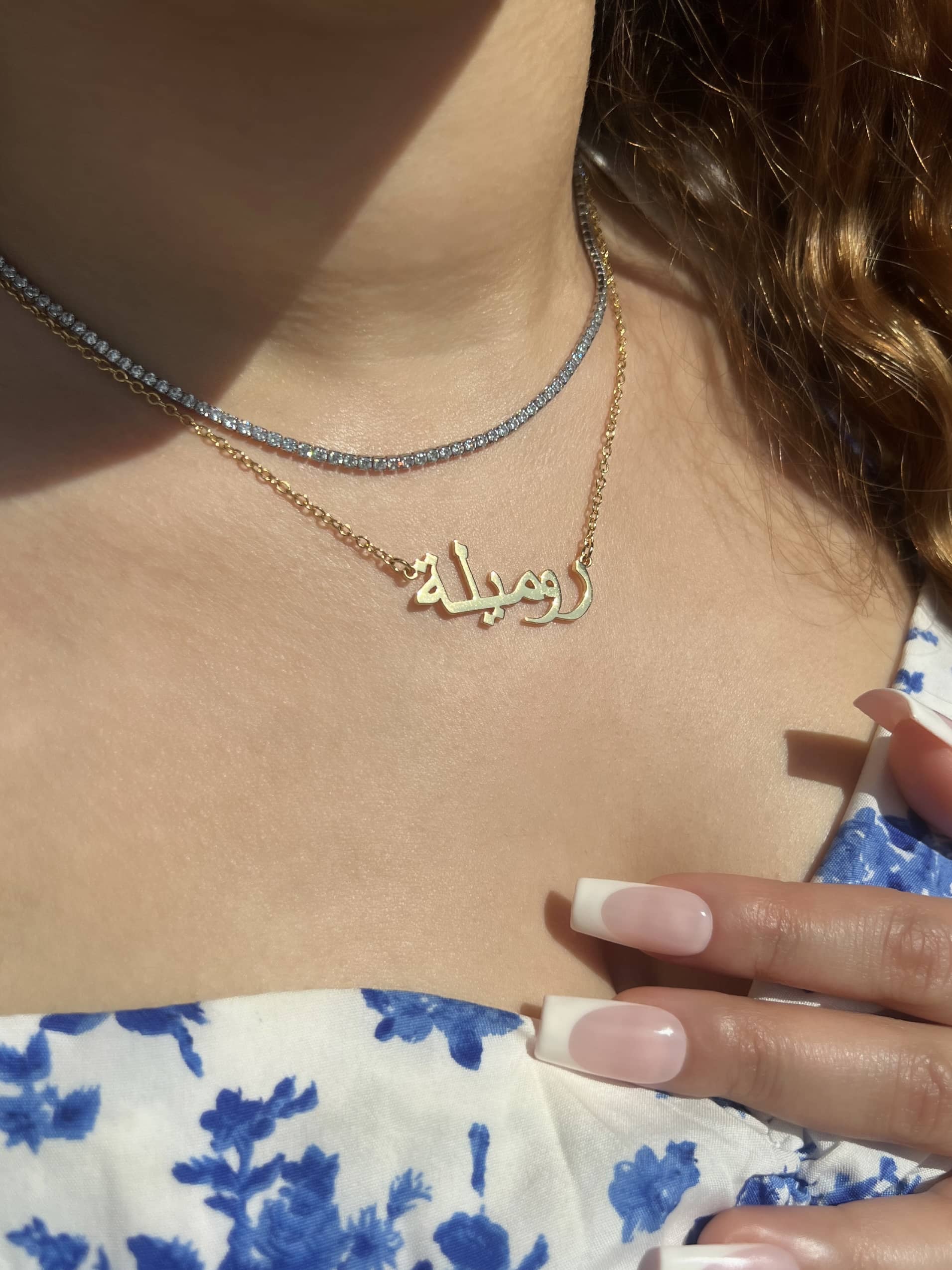 Dilara Sterling Silver Tennis Necklace- 2mm