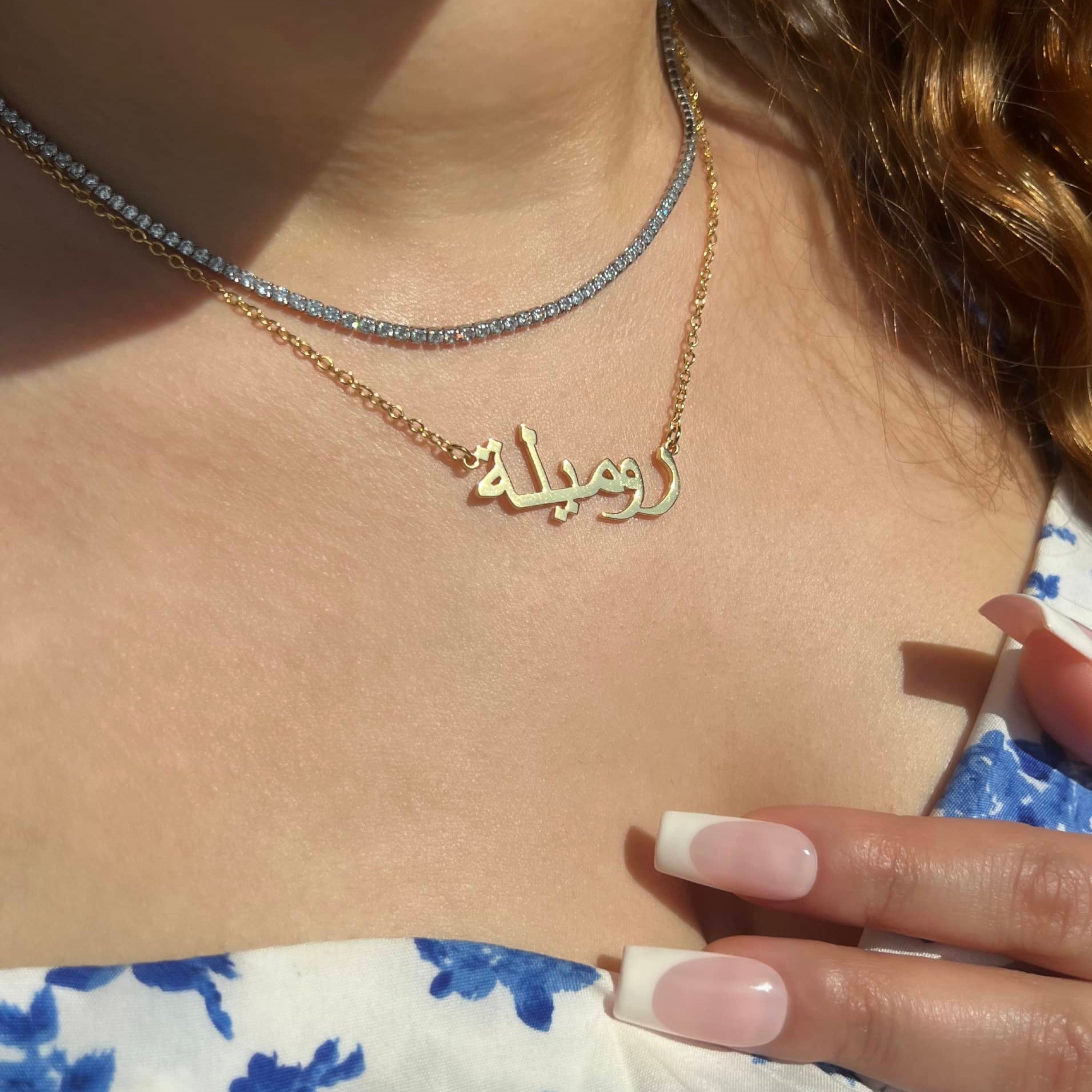 Dilara Sterling Silver Tennis Necklace- 2mm