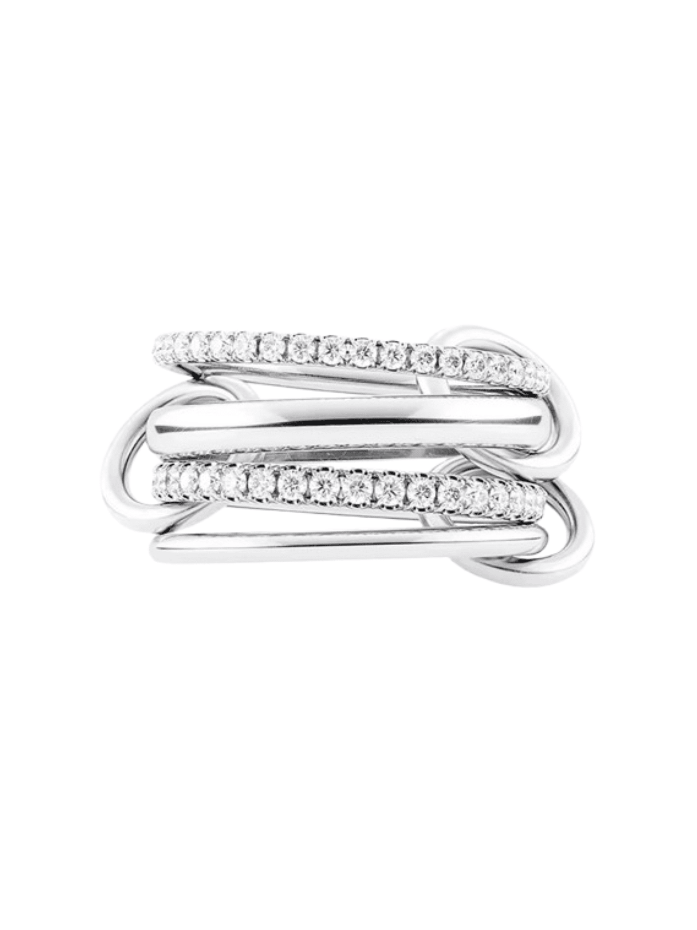 Enaya Sterling Silver Quadruple Band Ring- Silver