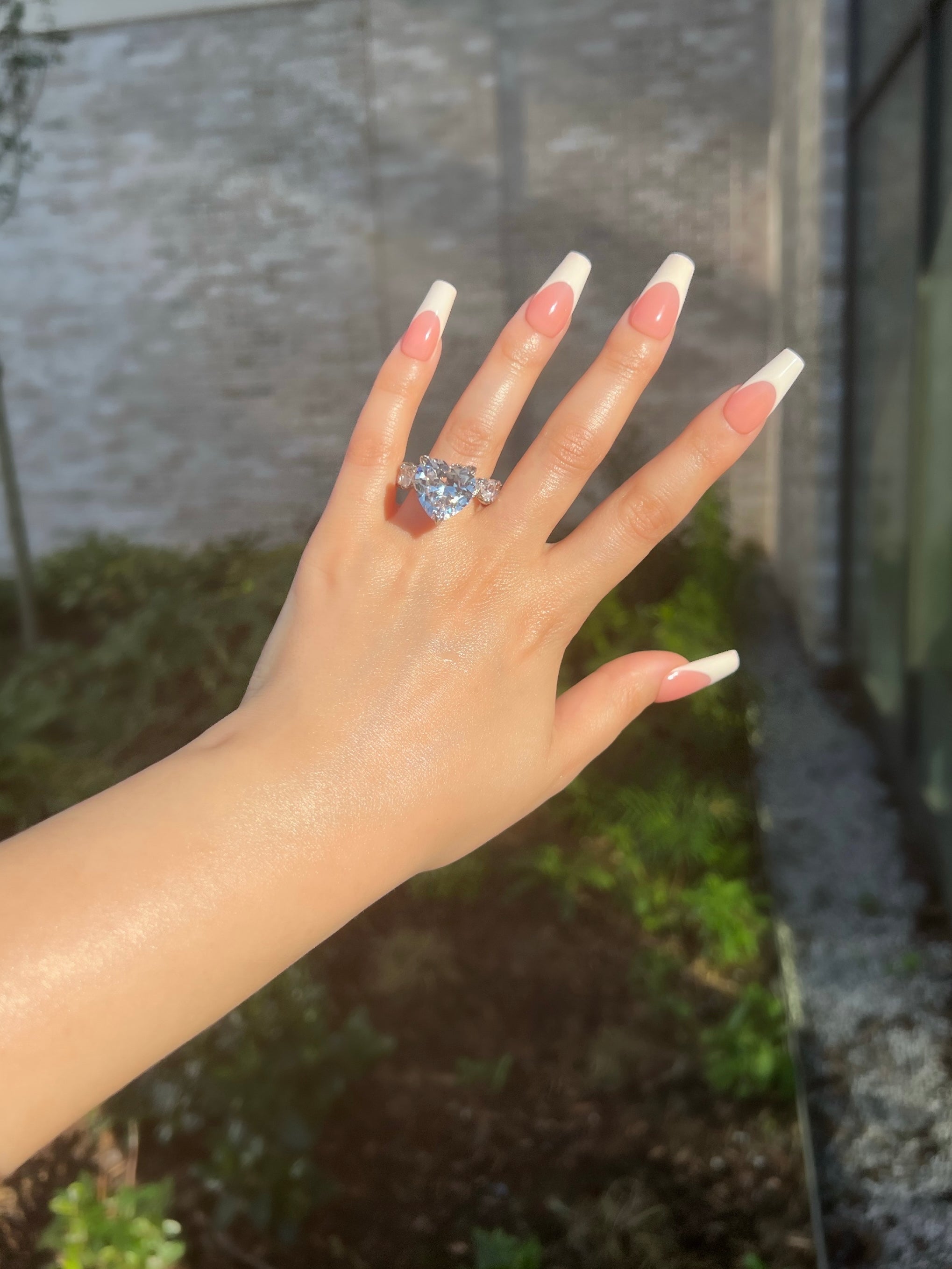 Queen Heart Cubic Zirconia Ring- Silver