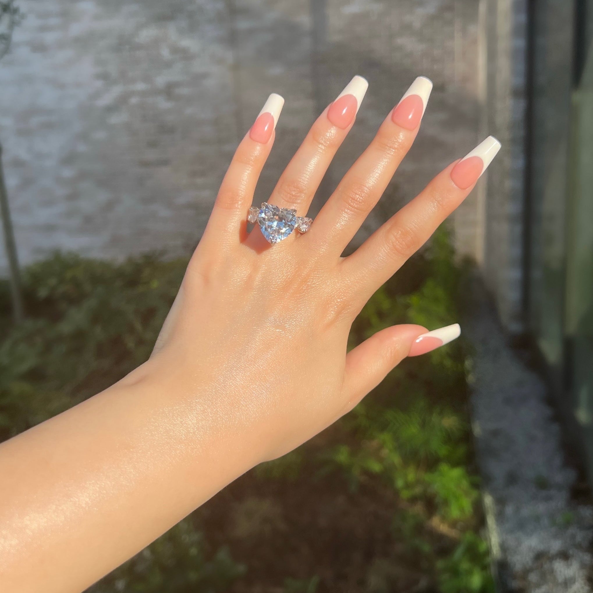 Queen Heart Cubic Zirconia Ring- Silver