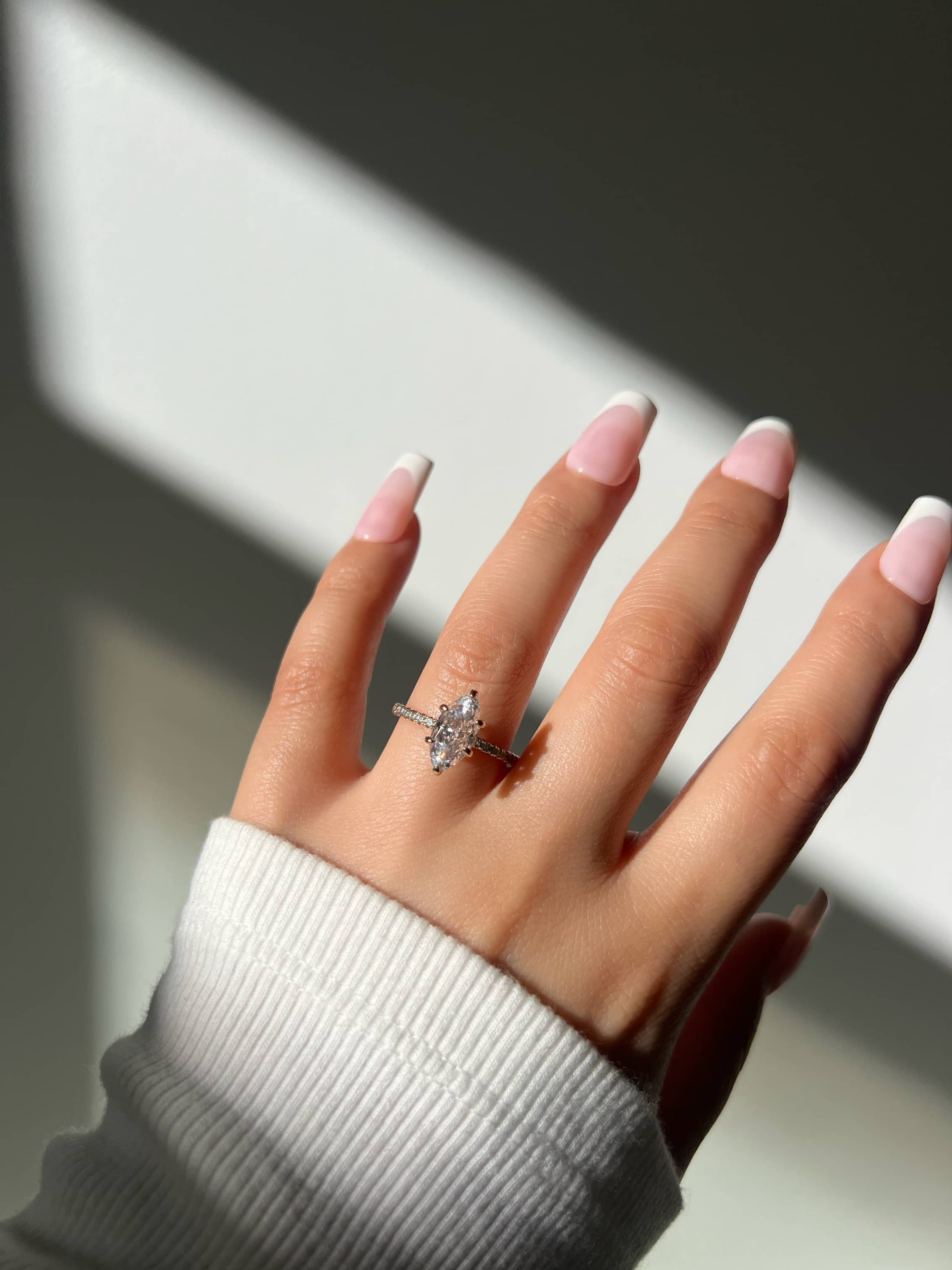 Farah Marquise Cut Sterling Silver Ring- Gold (Pre-Order)