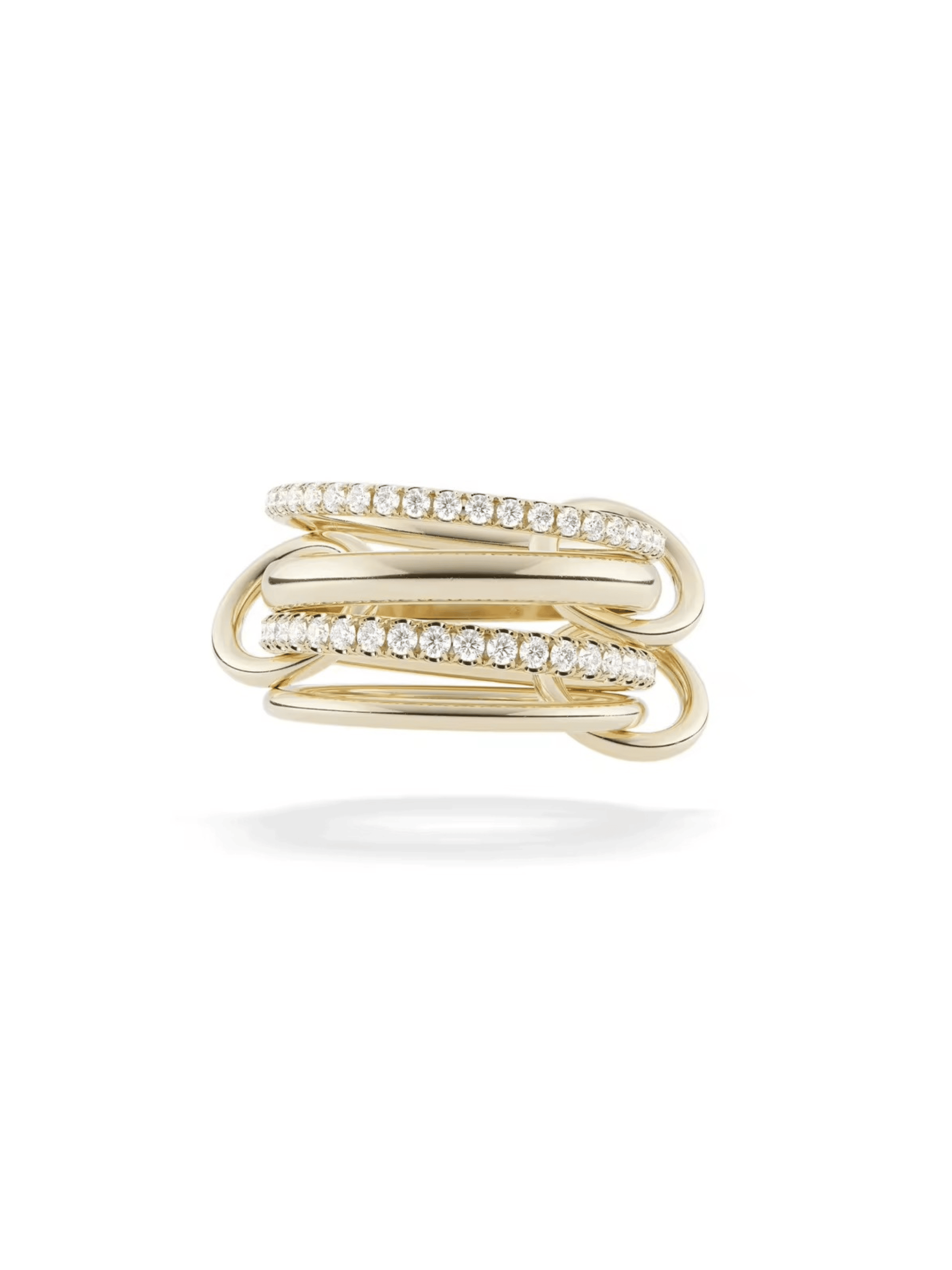 Enaya Sterling Silver Quadruple Band Ring- Gold (Pre-Order)