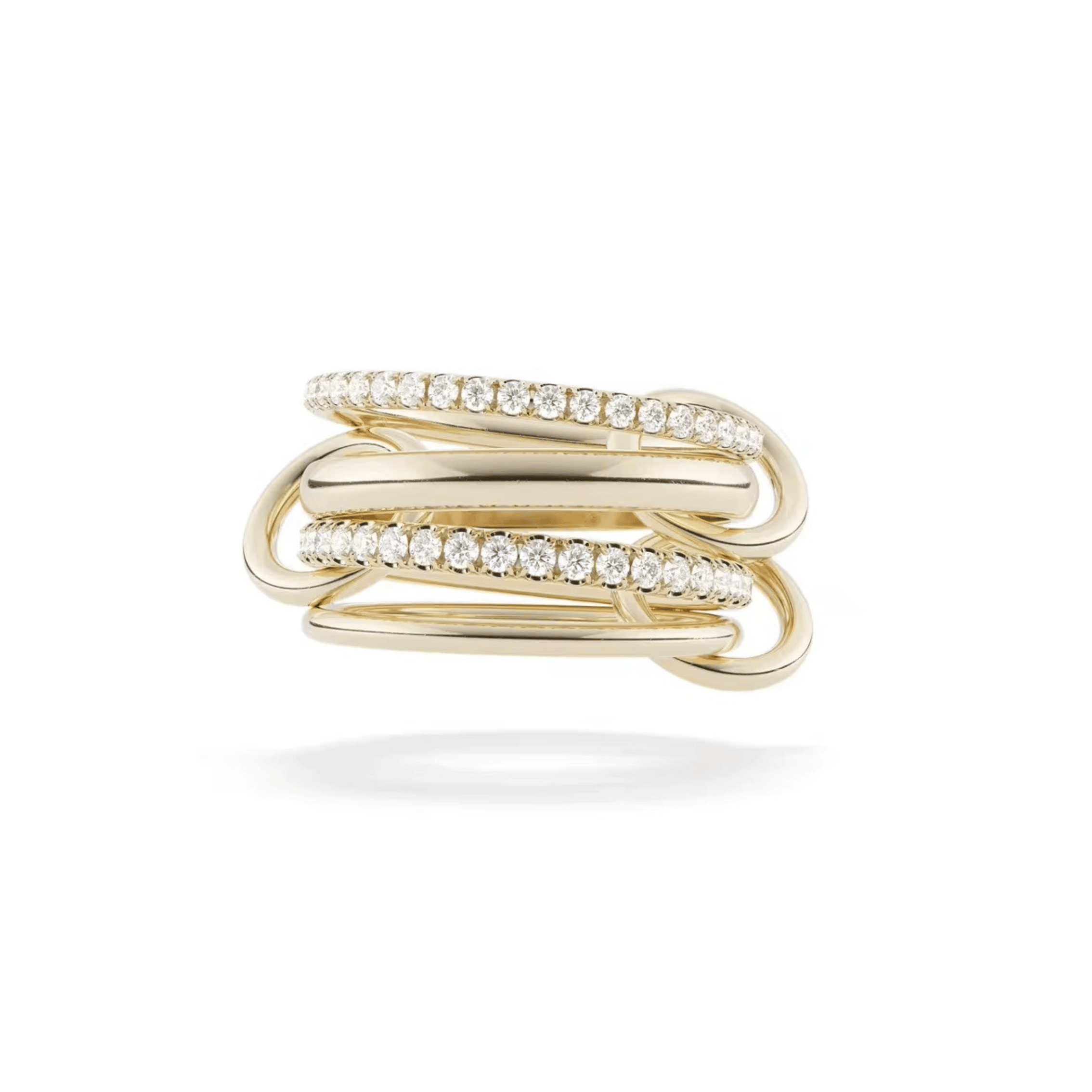 Enaya Sterling Silver Quadruple Band Ring- Gold (Pre-Order)