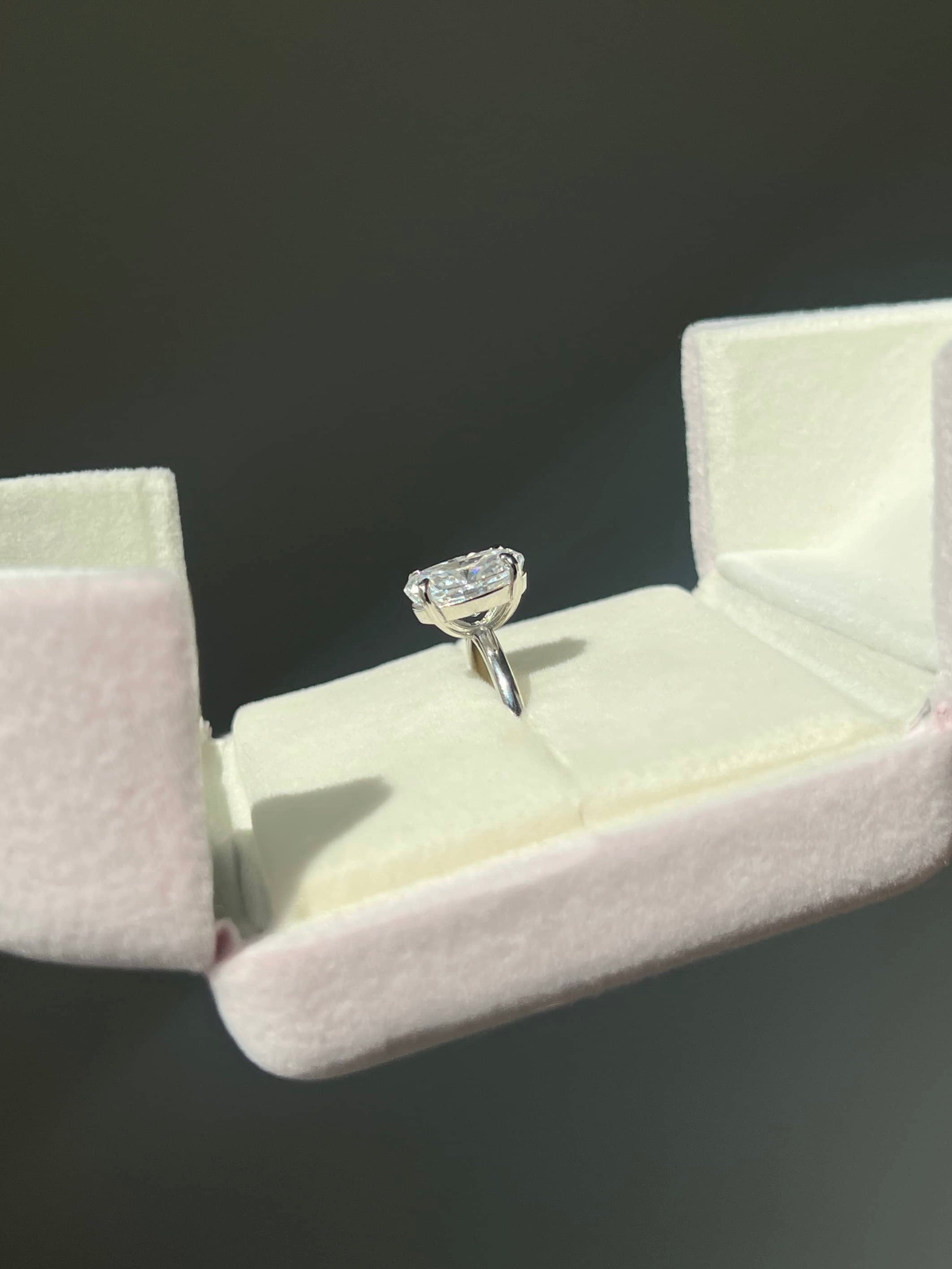 Diana Oval Cut Solitaire Sterling Silver Ring- Silver (Pre-Order)