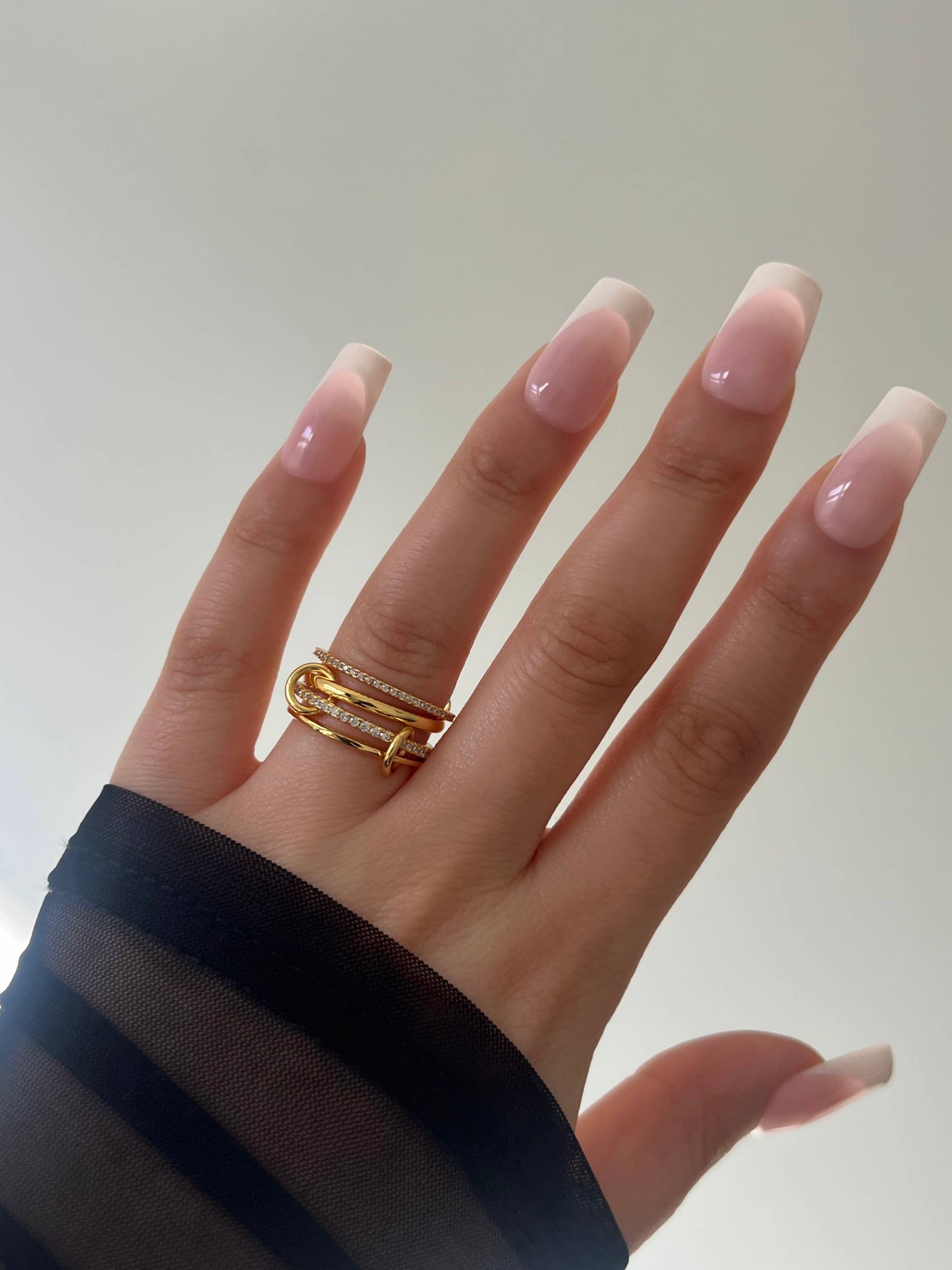 Enaya Sterling Silver Quadruple Band Ring- Gold (Pre-Order)