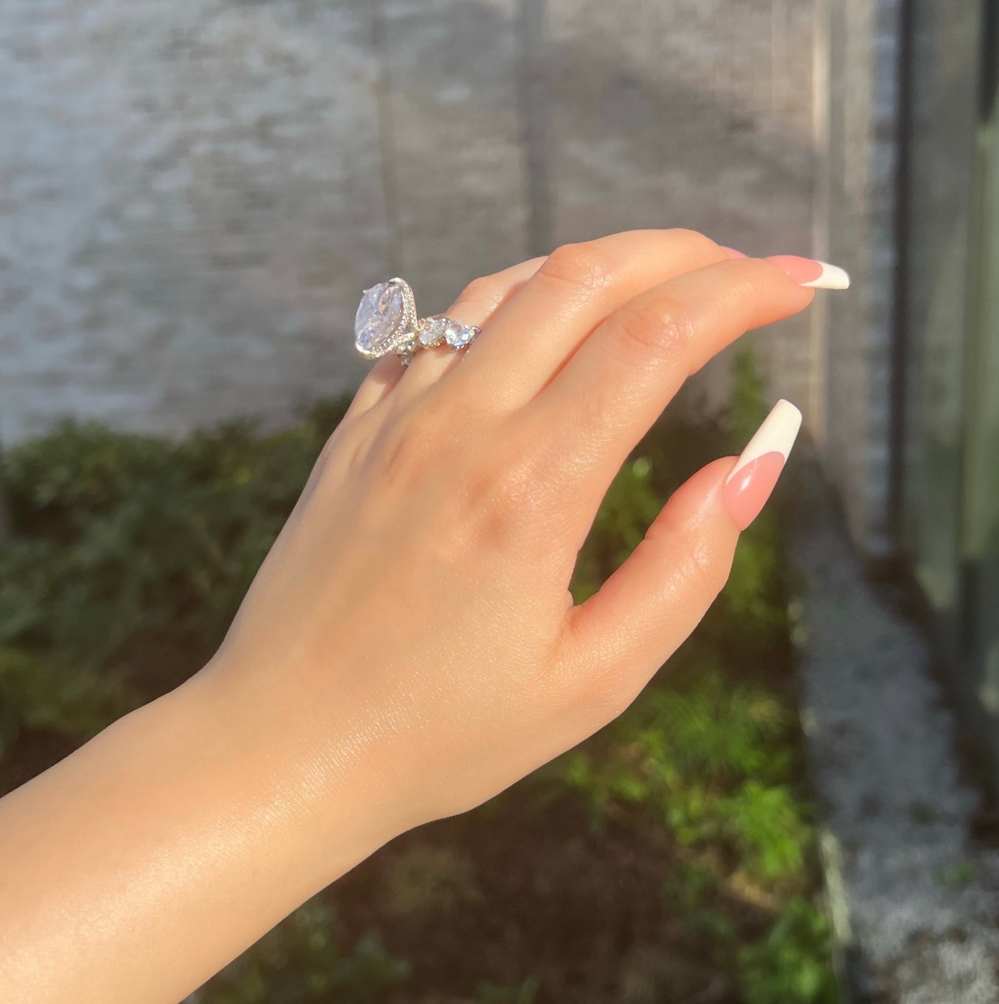 Queen Heart Cubic Zirconia Ring- Silver