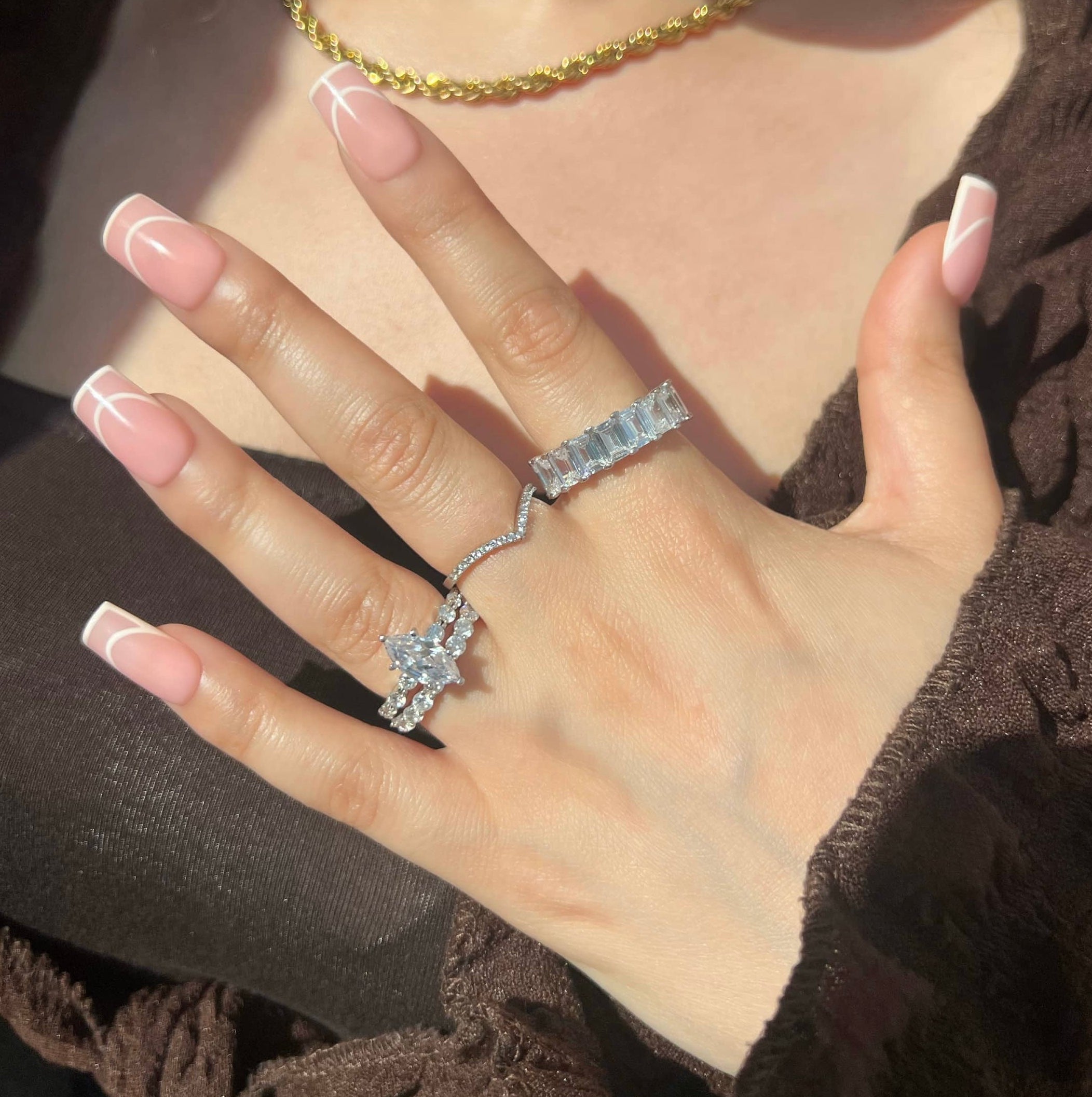 Eva Round Cut Eternity Band Sterling Silver Ring- Silver (Pre-Order)