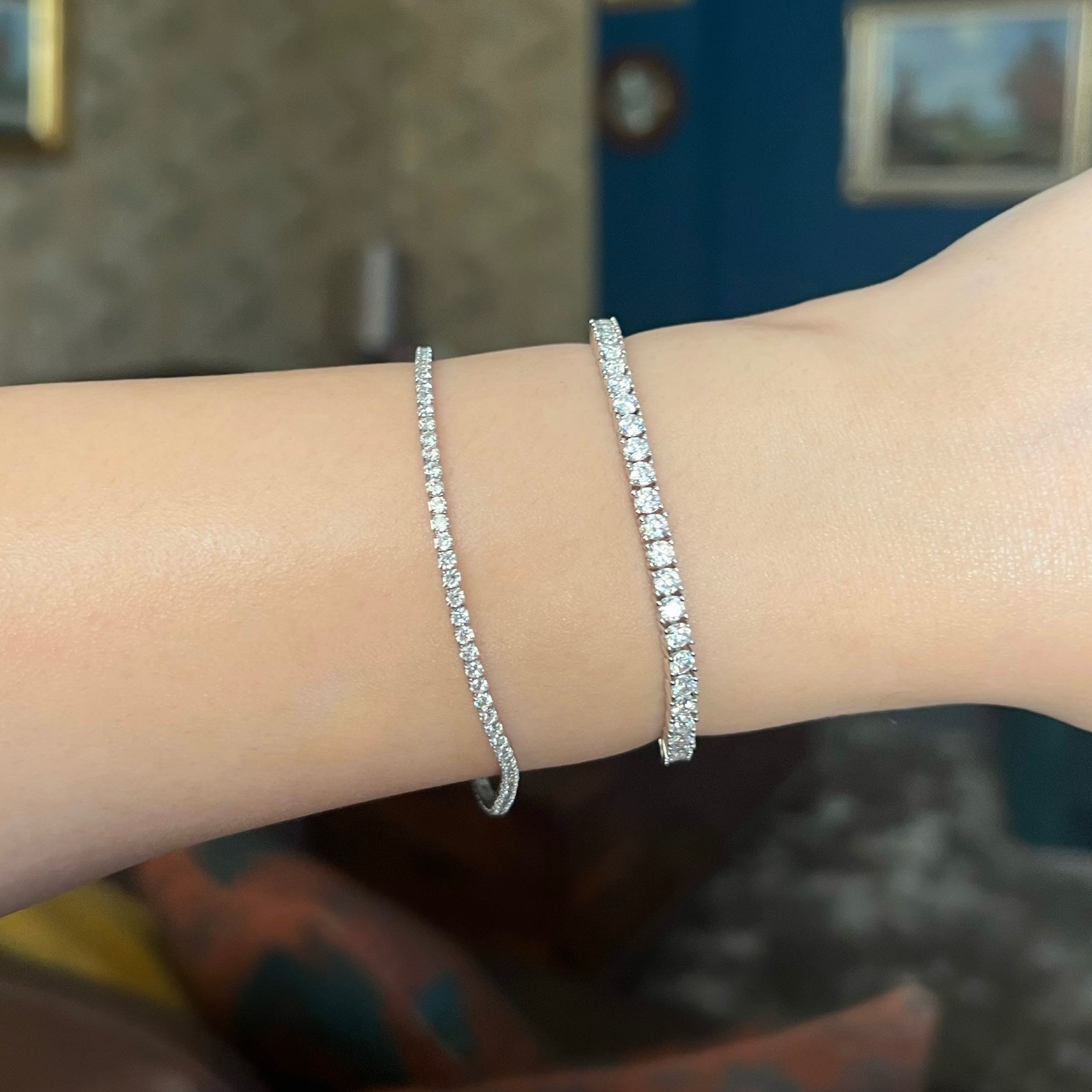 Aura 3mm Tennis Bracelet- Silver