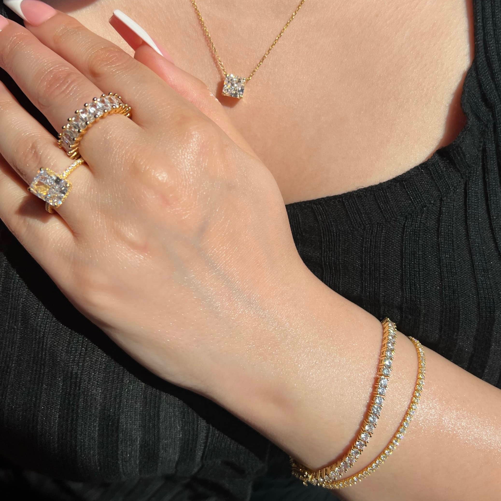 Aura 3mm Tennis Bracelet- Gold