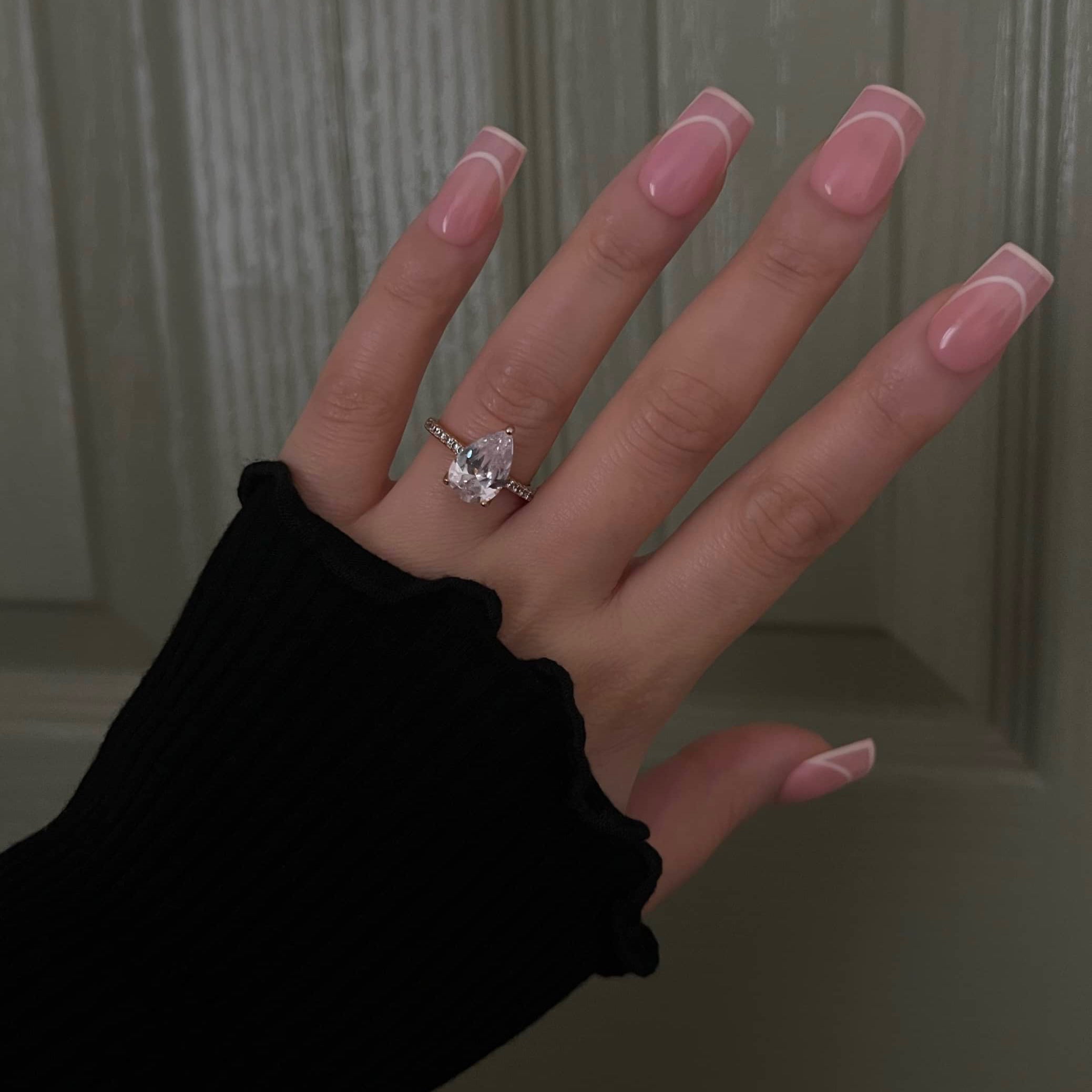 Serรฉna Pear Cut Sterling Silver Ring- Gold (Pre-Order)