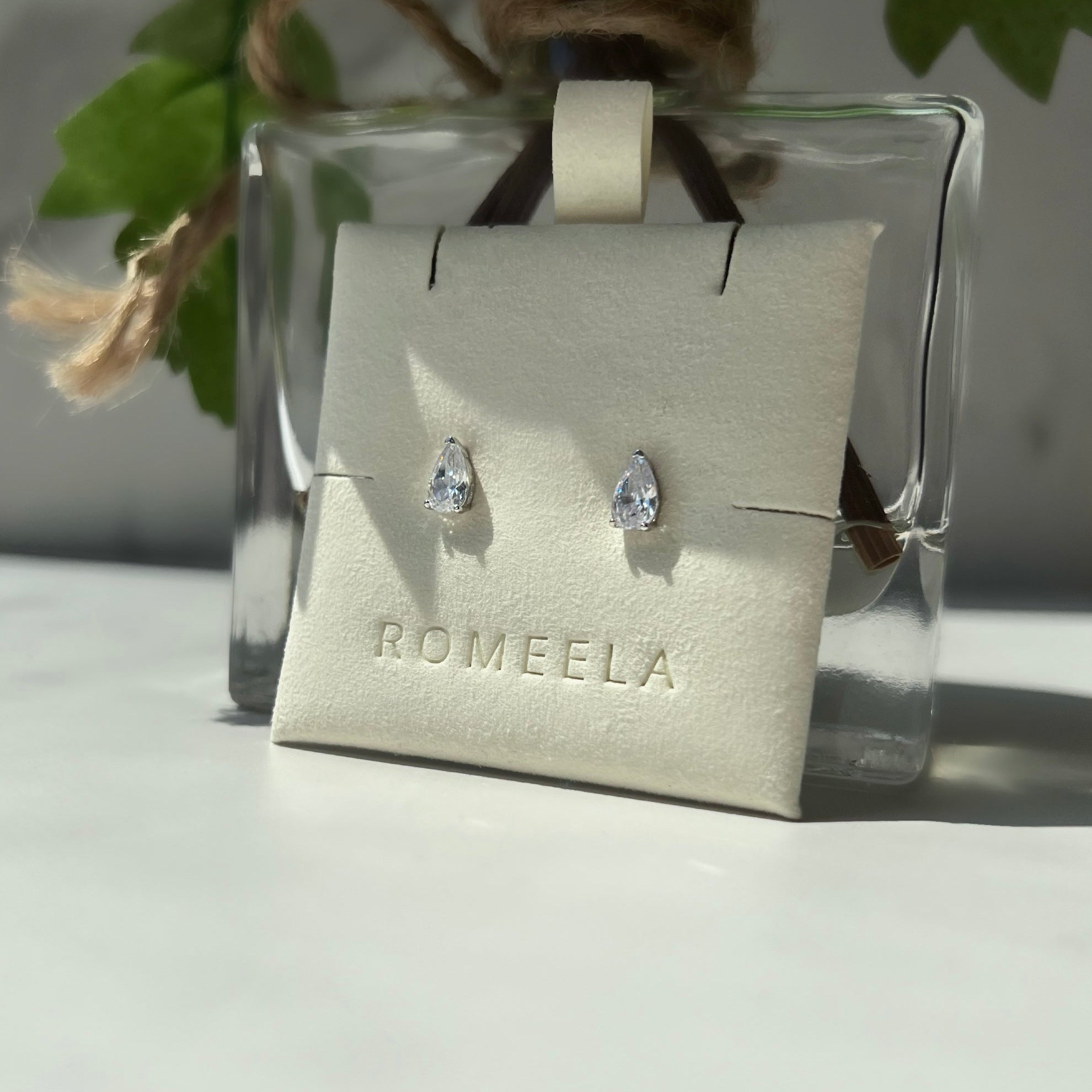 Alana Pear Cut Sterling Silver Earrings (Pre-Order)