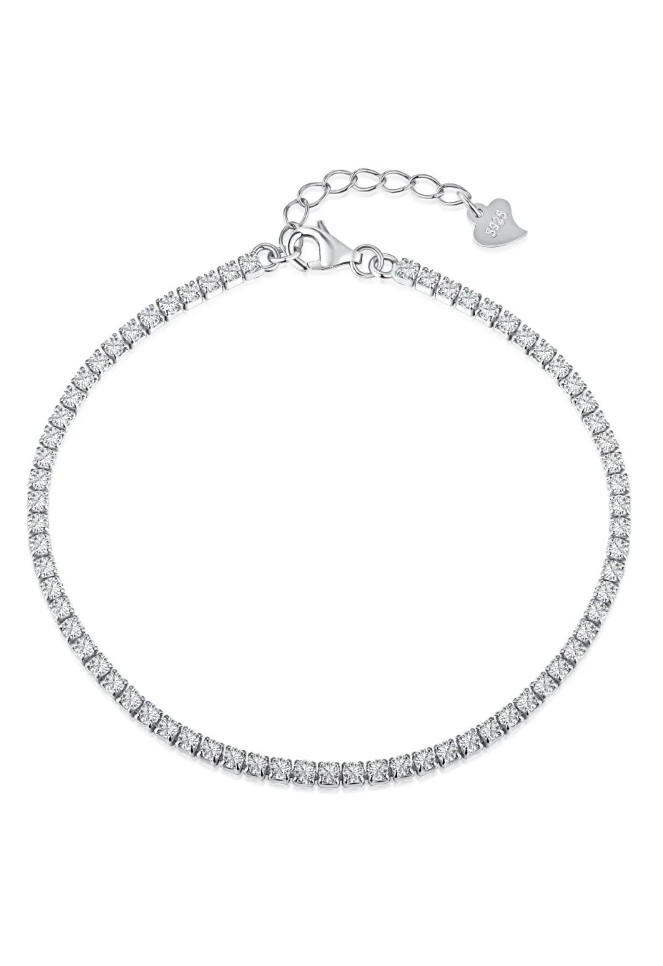 Ira 2mm Sterling Silver Tennis Bracelet- Silver