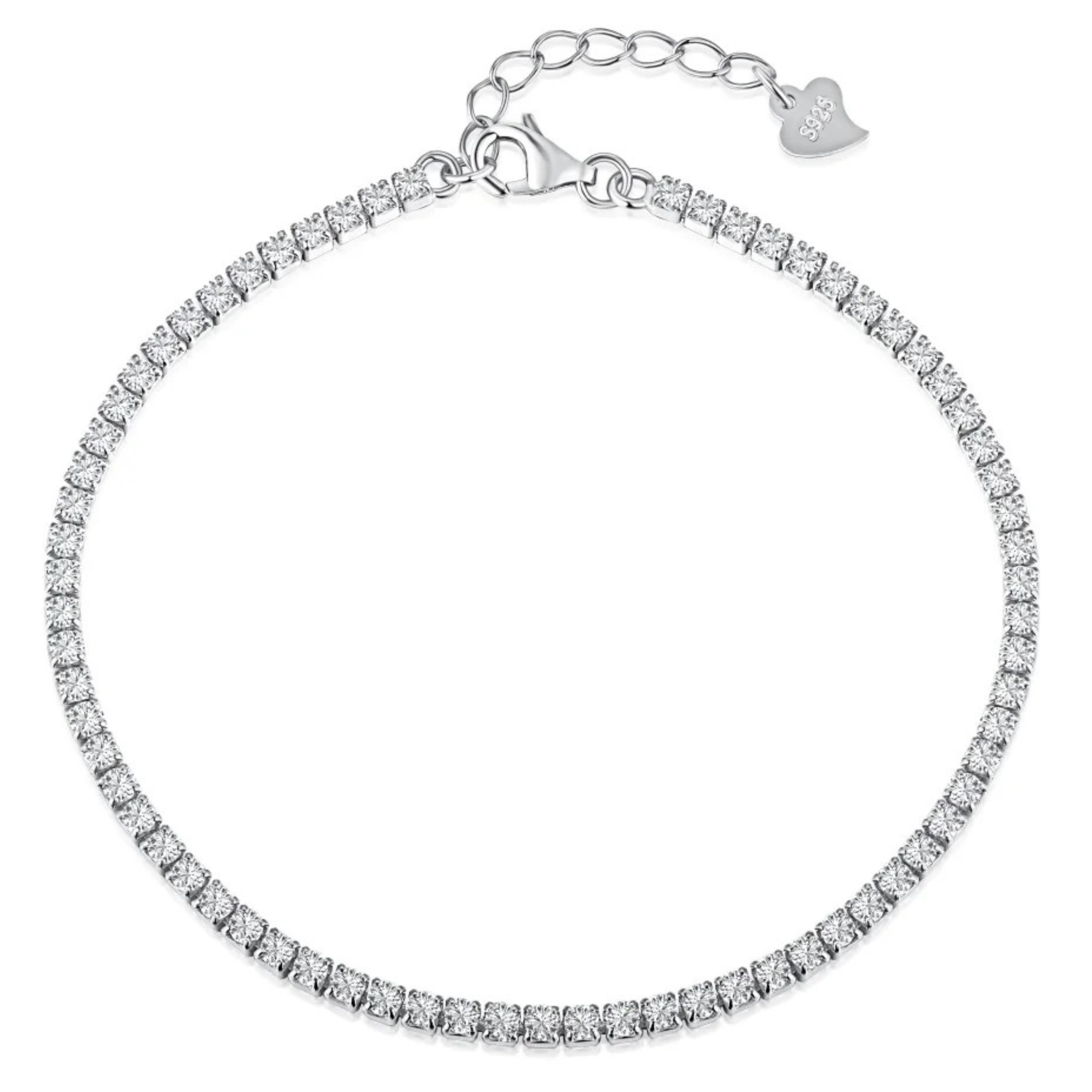 Ira 2mm Sterling Silver Tennis Bracelet- Silver