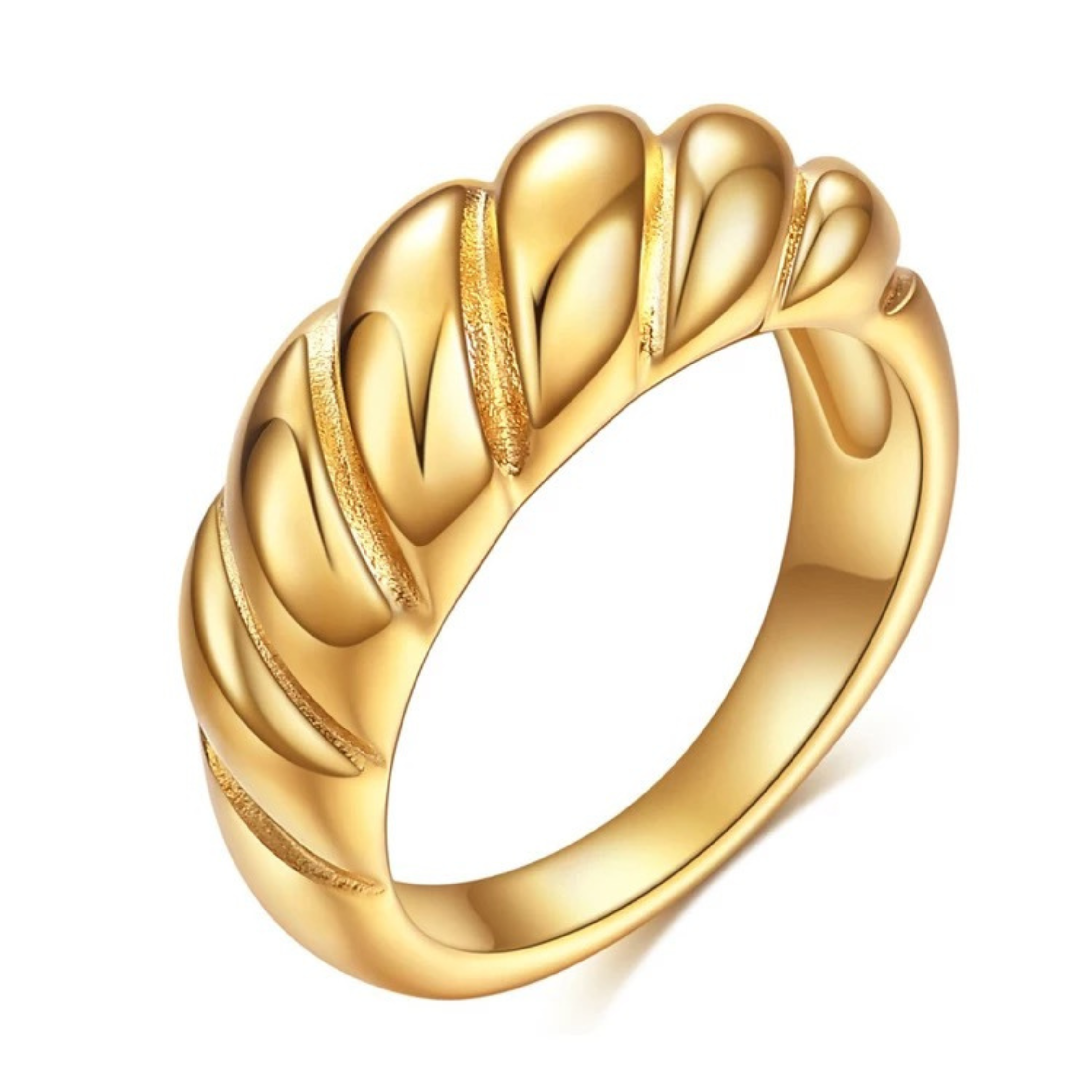 Helena Gold Croissant Ring