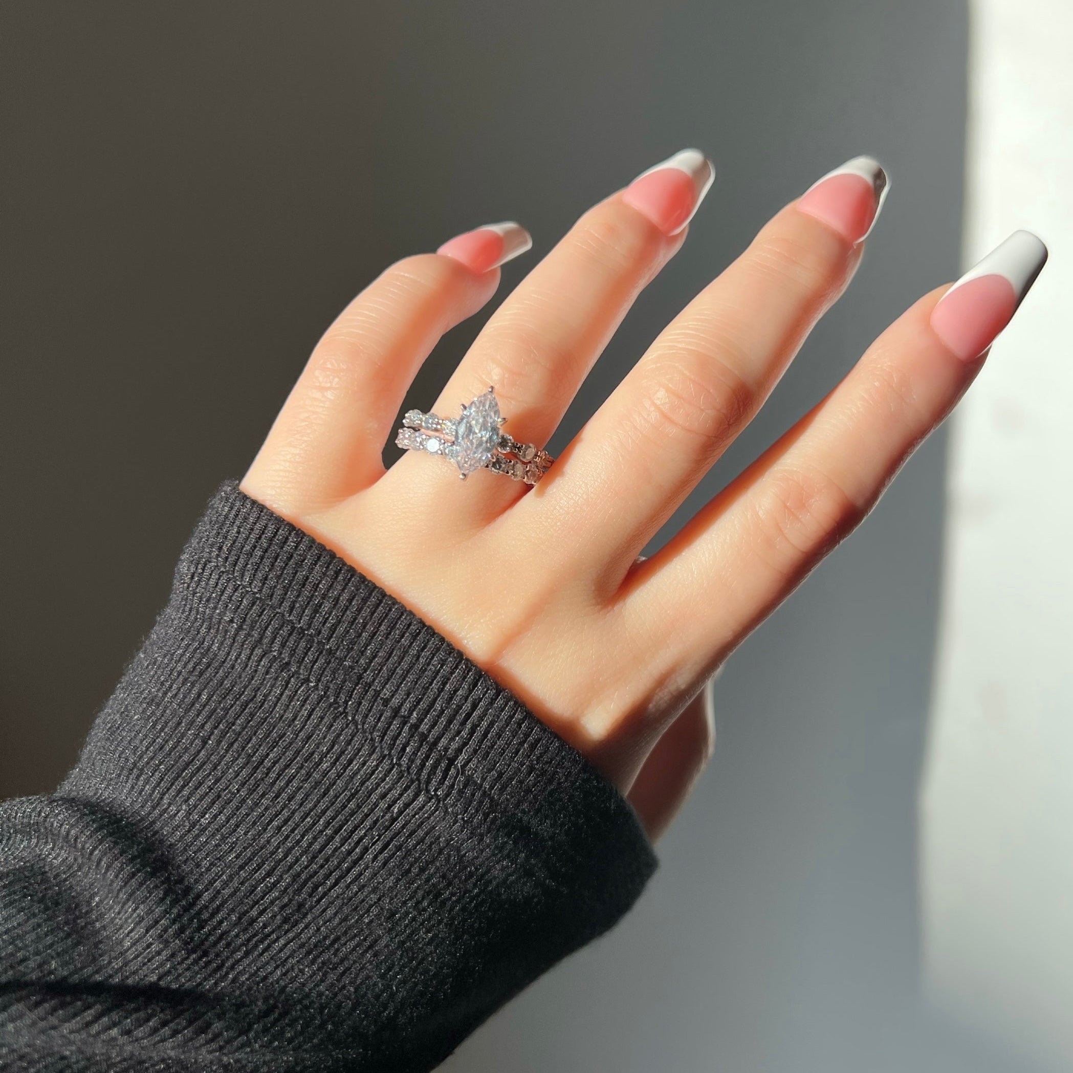 Eva Round Cut Eternity Band Sterling Silver Ring- Silver (Pre-Order)