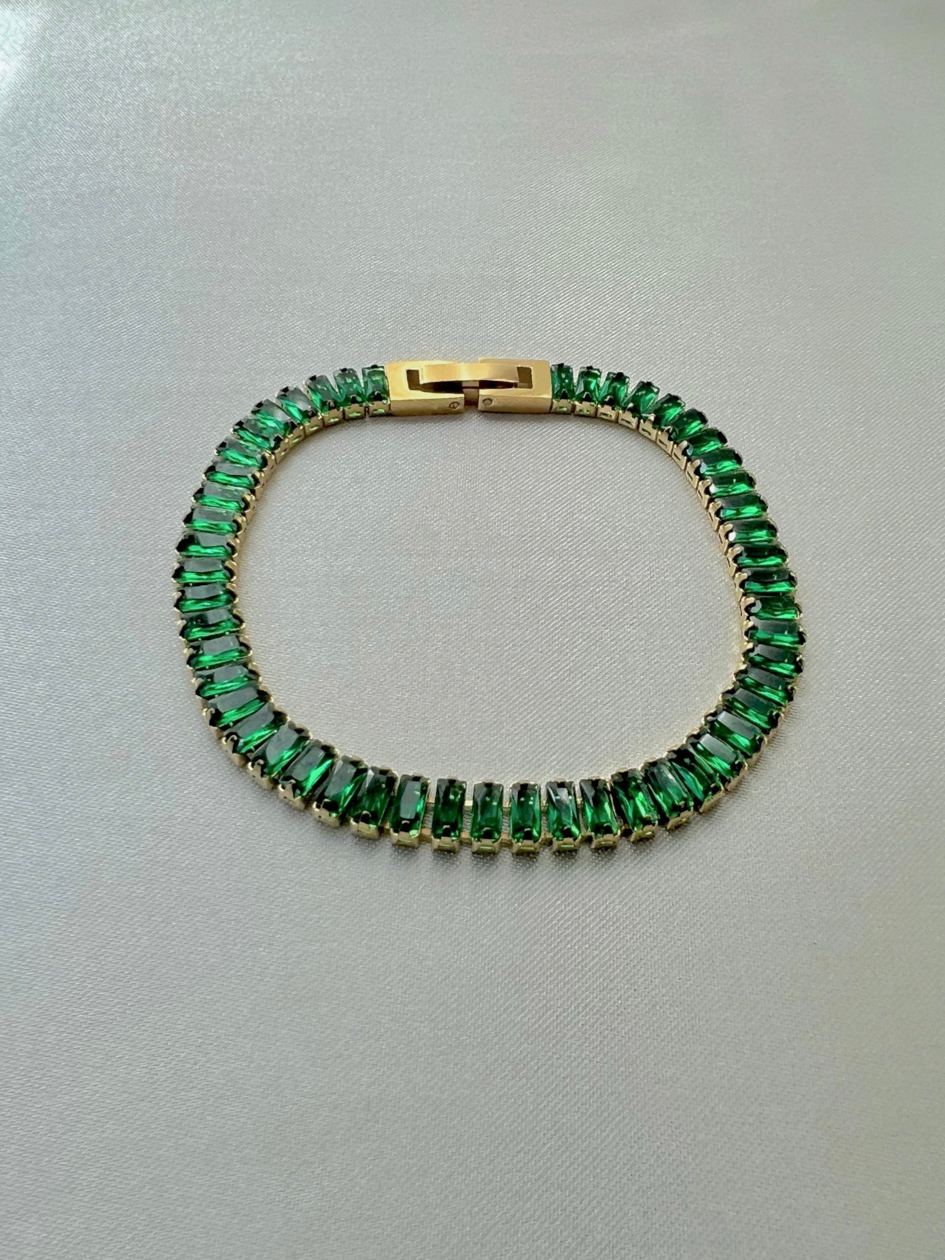 Cubic Zirconia Baguette Tennis Bracelet