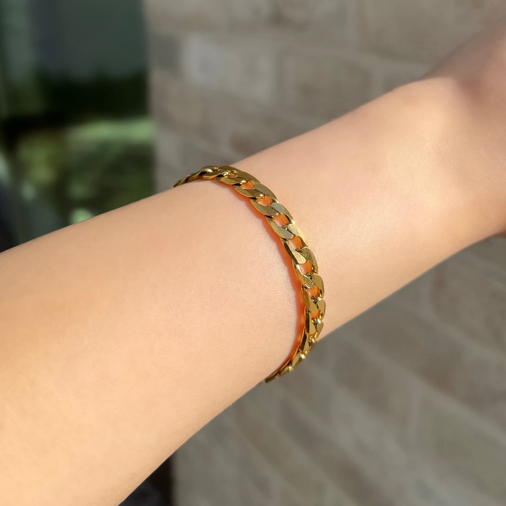 Flat Cuban Chain Bracelet