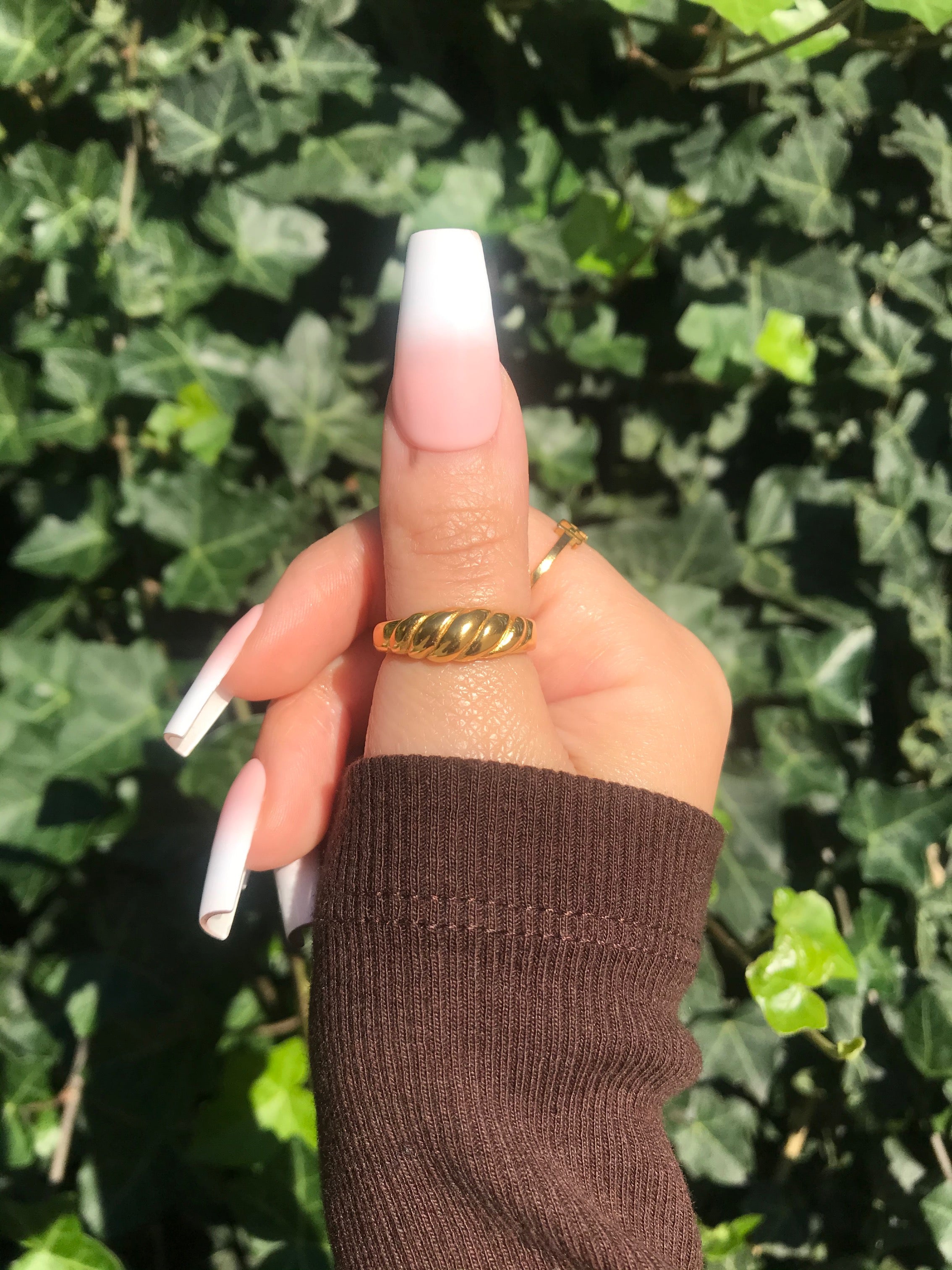 Helena Gold Croissant Ring