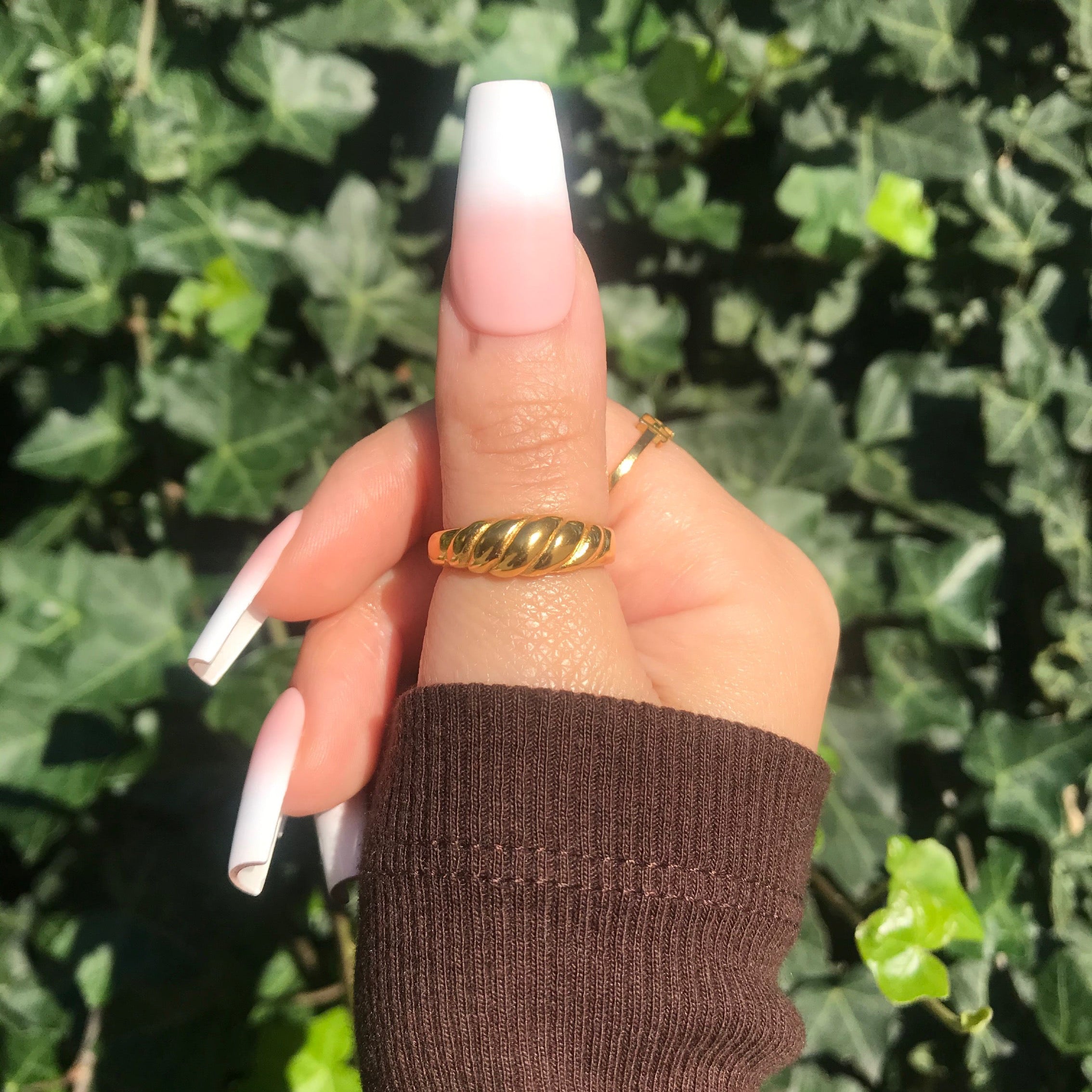 Helena Gold Croissant Ring