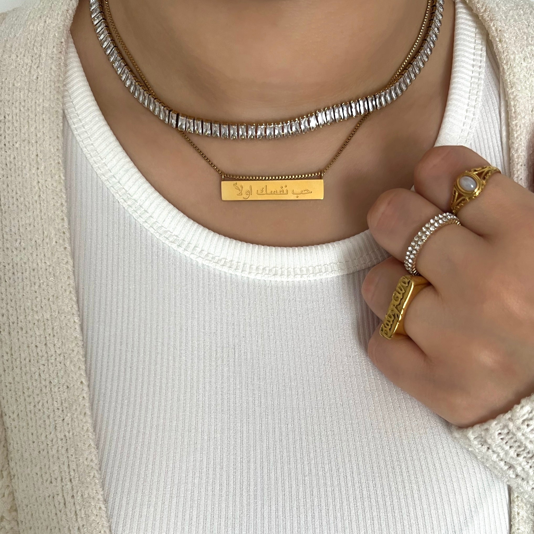 Baguette Tennis Necklace