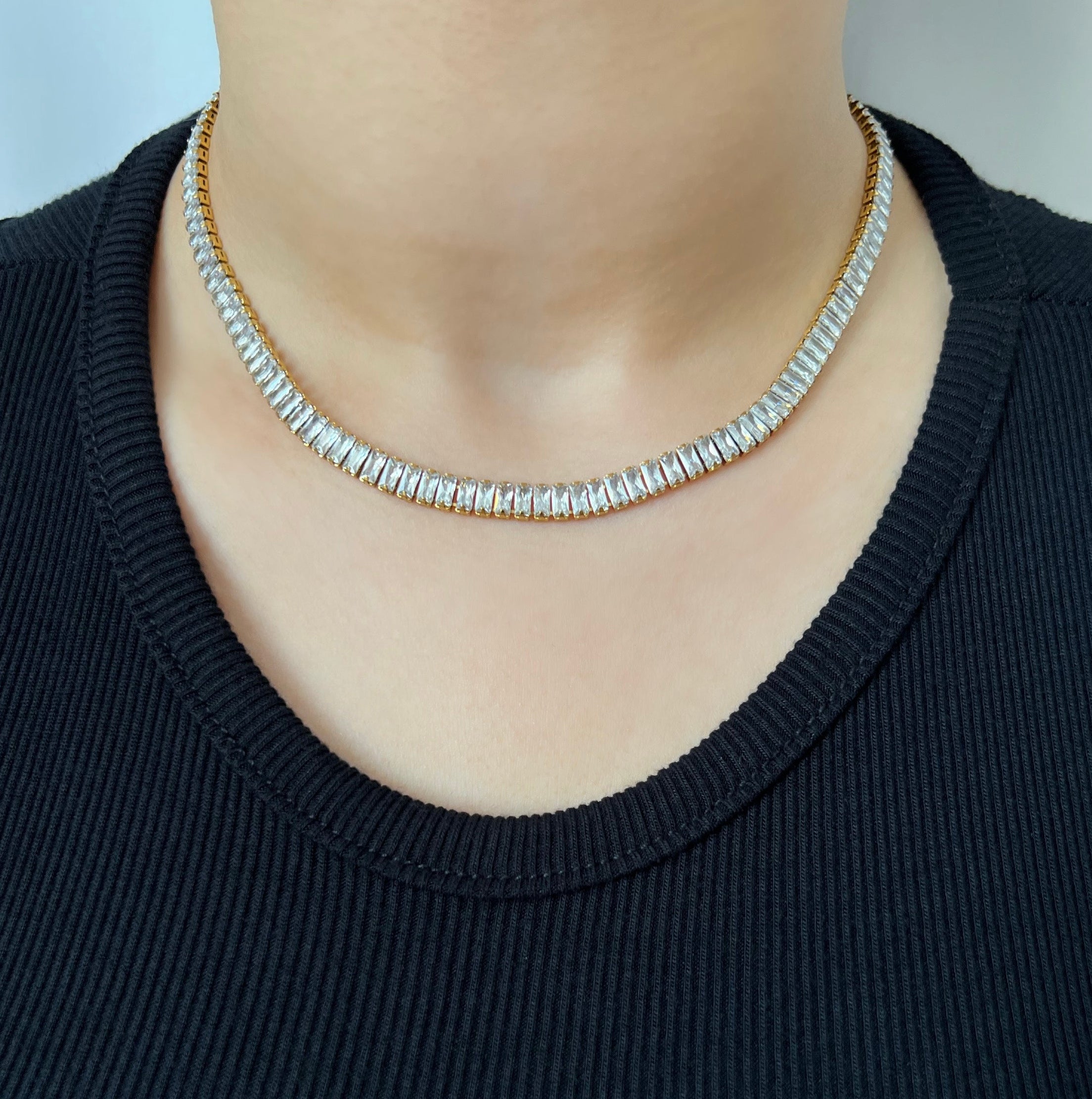 Baguette Tennis Necklace
