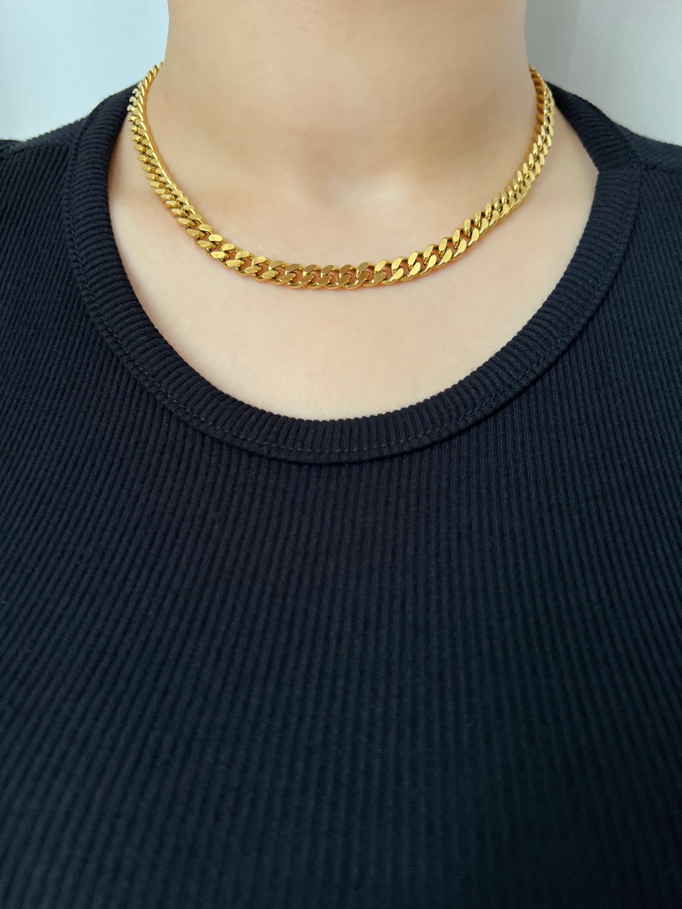 Classic Cuban Chain Necklace- Gold