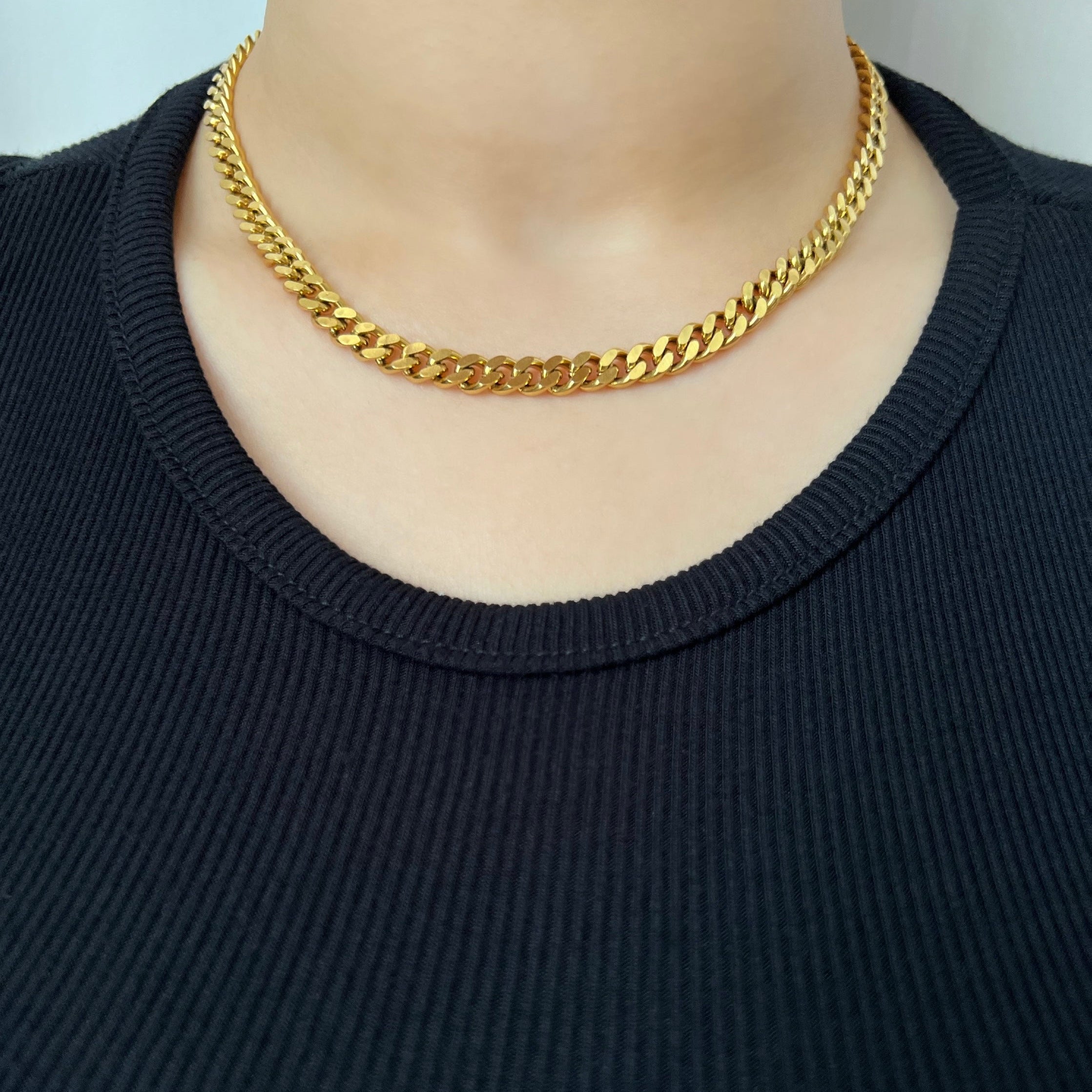 Classic Cuban Chain Necklace- Gold