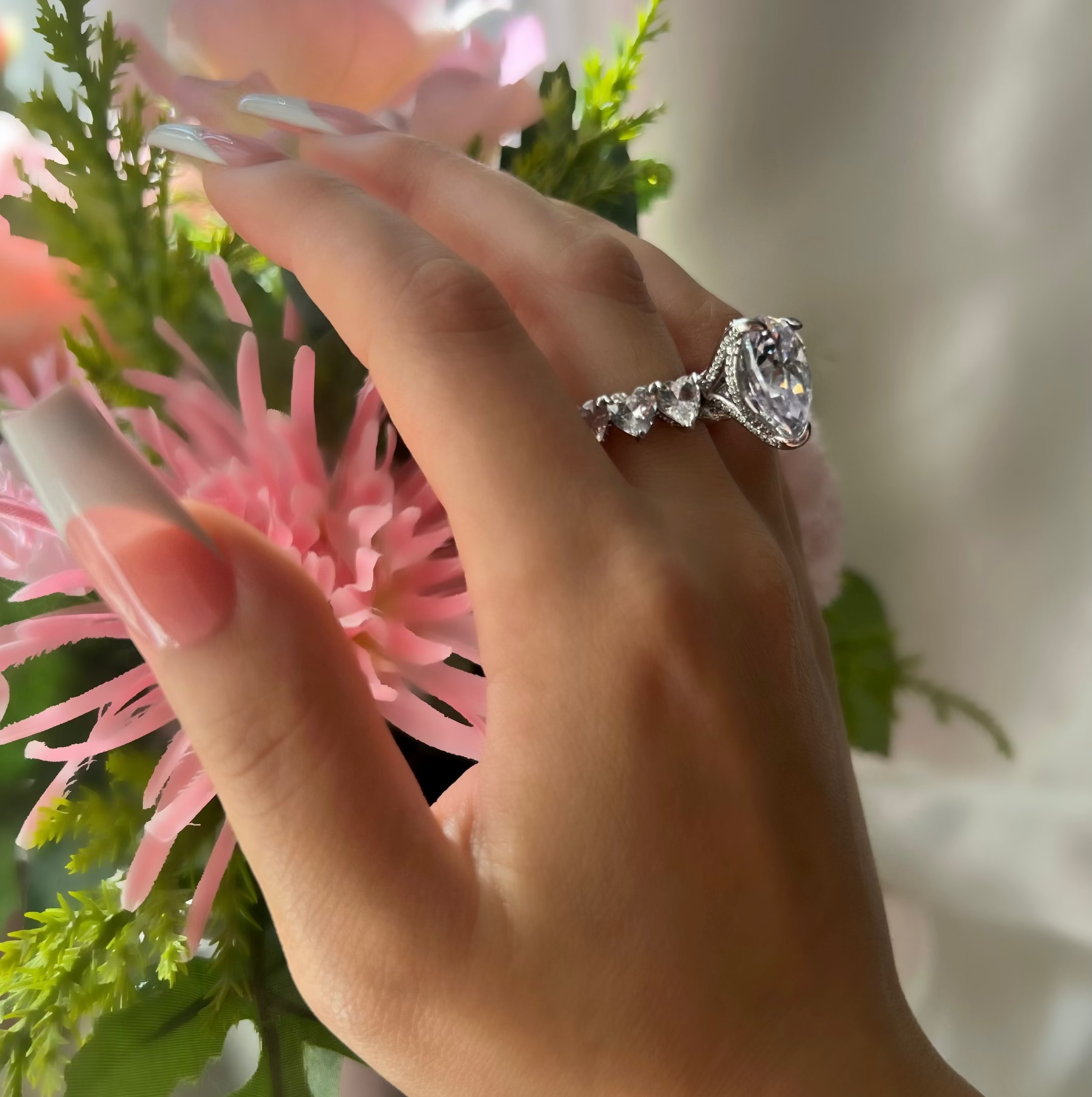 Queen Heart Cubic Zirconia Ring- Silver