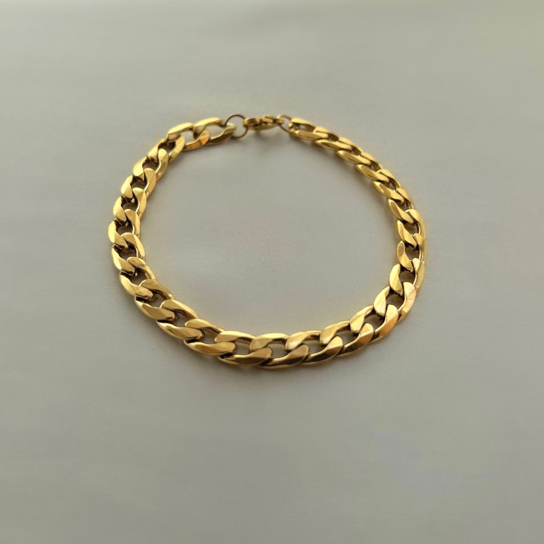 Flat Cuban Chain Bracelet