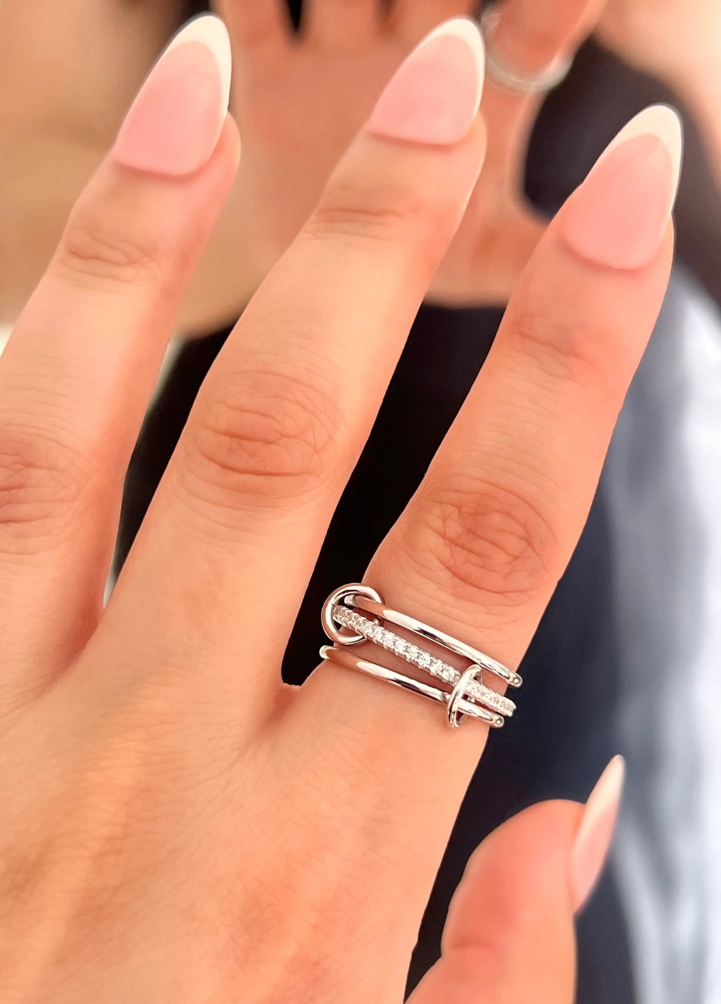 Nina Triple Band Sterling Silver Ring (Pre-Order)