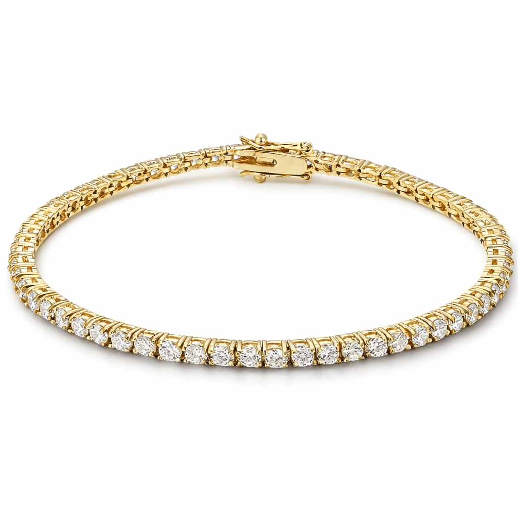 Aura 3mm Tennis Bracelet- Gold