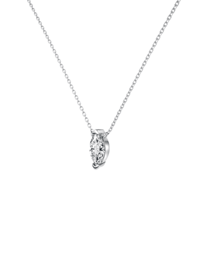 Ava Marquise Cut Sterling Silver Pendant Necklace