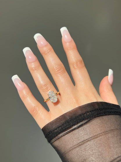 Diana Oval Cut Solitaire Sterling Silver Ring- Gold (Pre-Order)