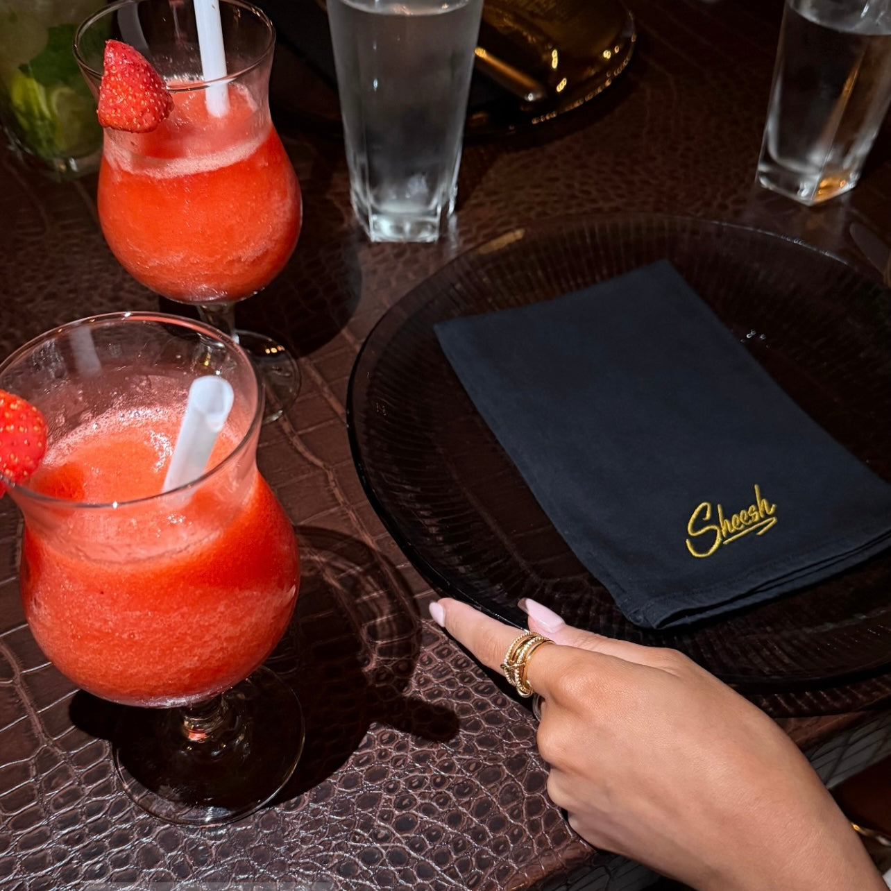 Enaya Sterling Silver Quadruple Band Ring- Gold (Pre-Order)