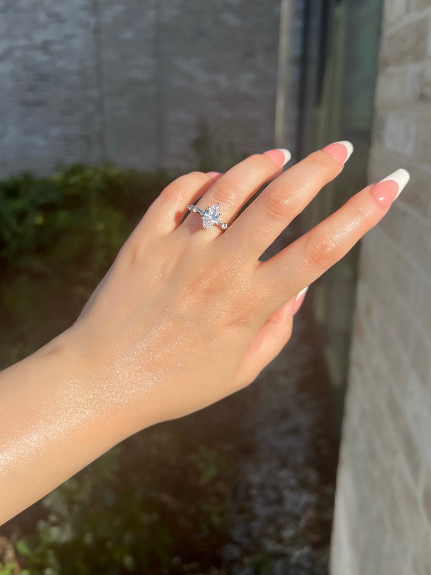 Bella Marquise Cut Sterling Silver Ring