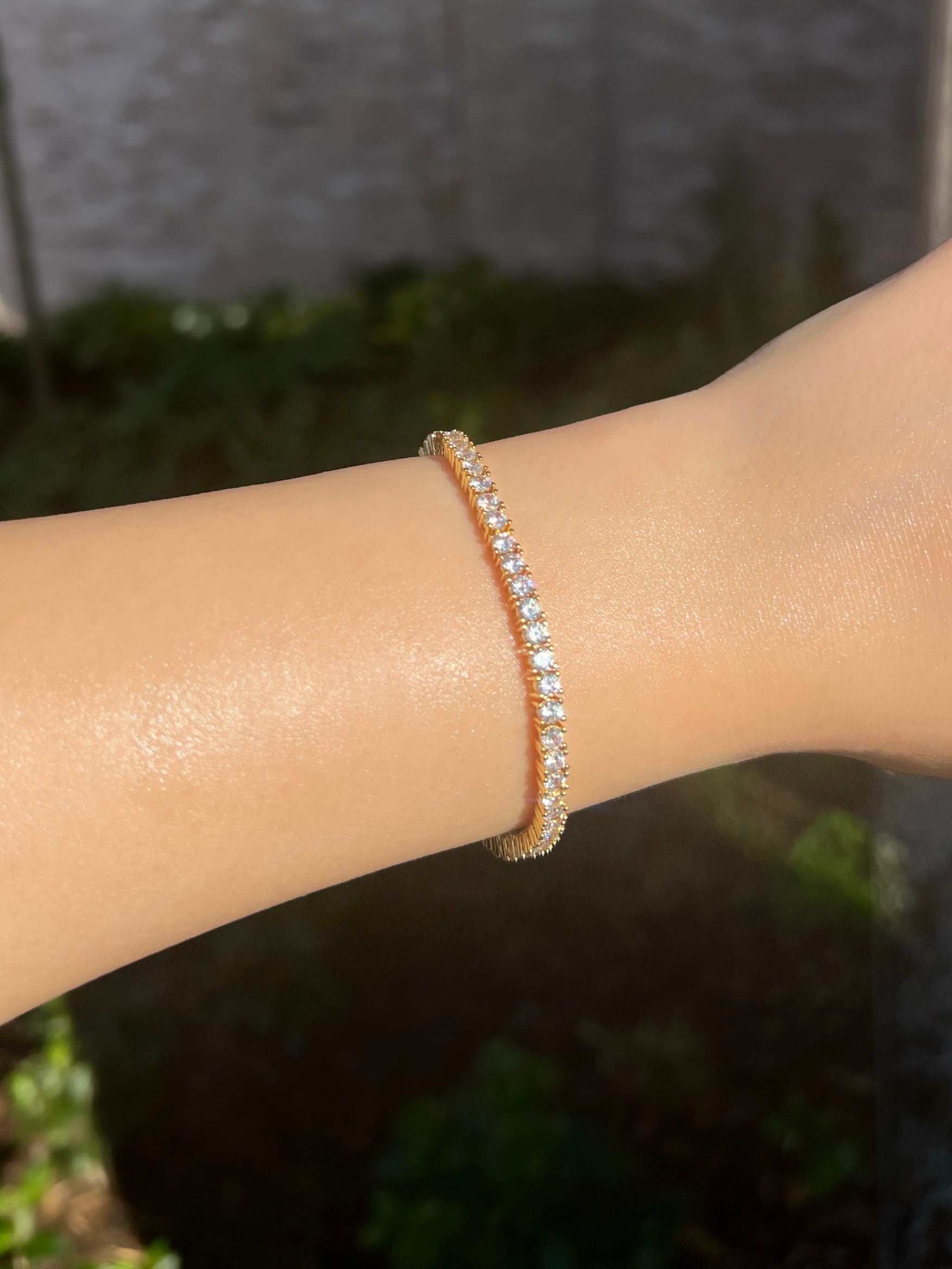 Aura 3mm Tennis Bracelet- Gold