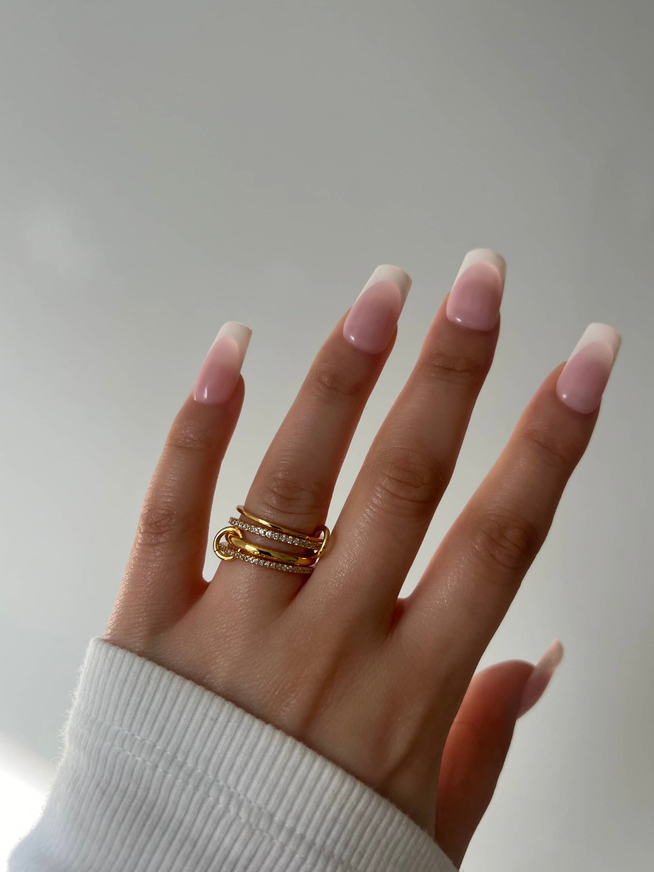 Enaya Sterling Silver Quadruple Band Ring- Gold (Pre-Order)