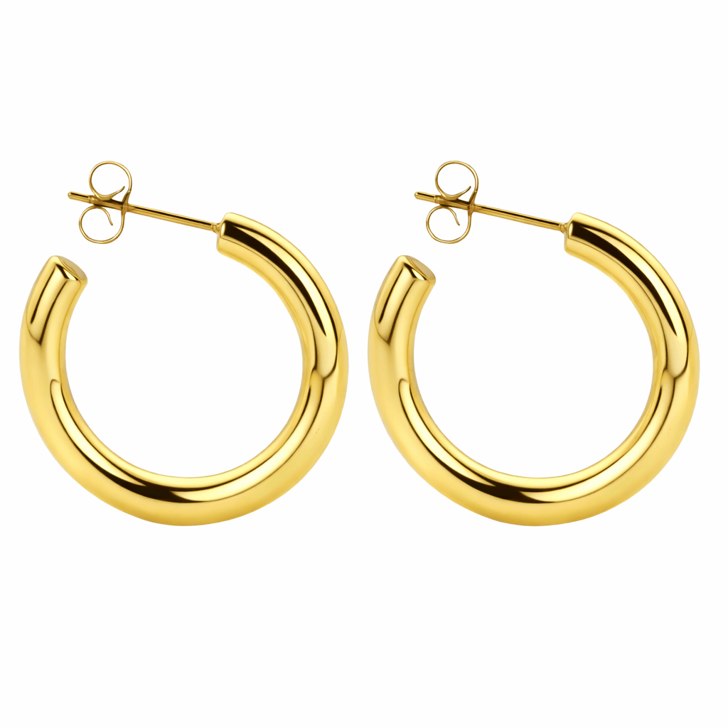 Savannah Classic Gold Hoop Earrings