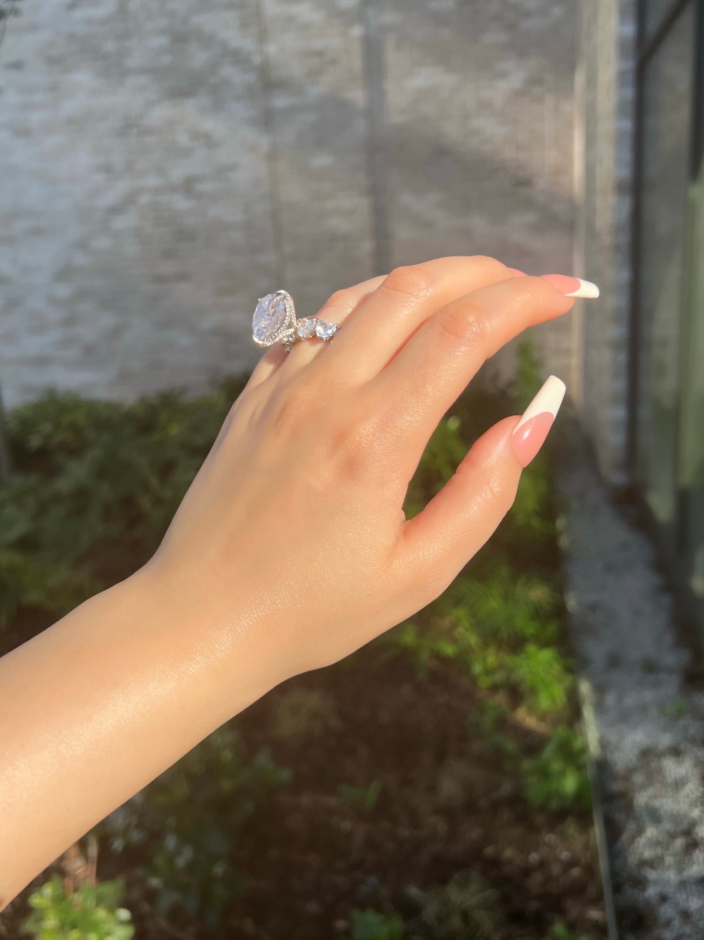 Queen Heart Cubic Zirconia Ring- Silver