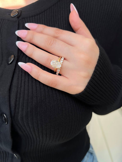 Diana Oval Cut Solitaire Sterling Silver Ring- Gold (Pre-Order)
