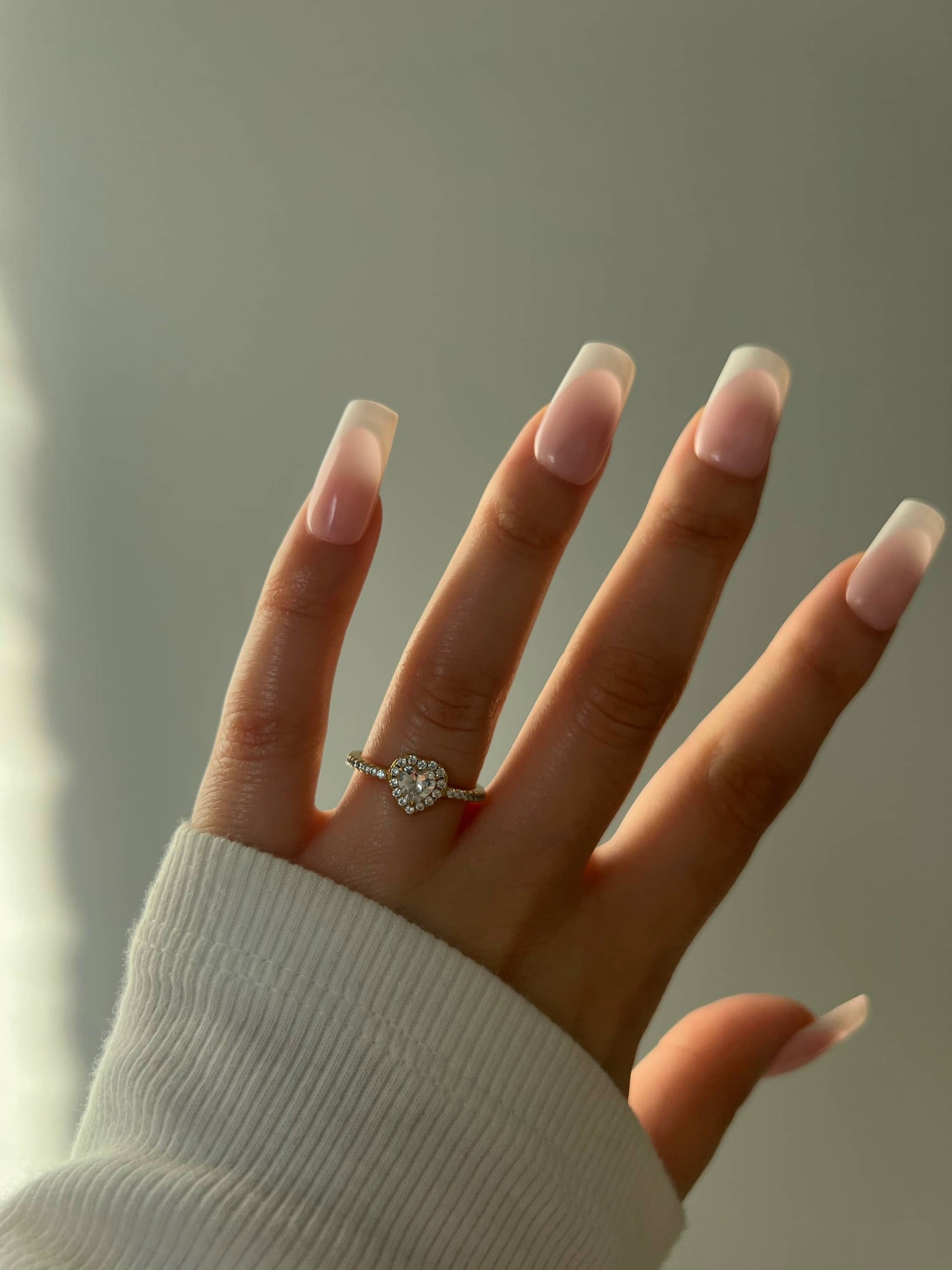 Mini Elina Heart Sterling Silver Halo Ring- Gold