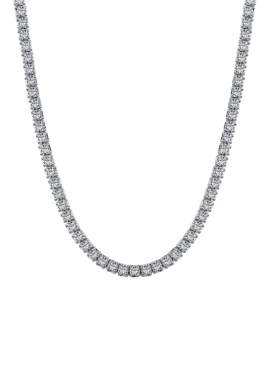Dilara Sterling Silver Tennis Necklace- 3mm (Pre-Order)
