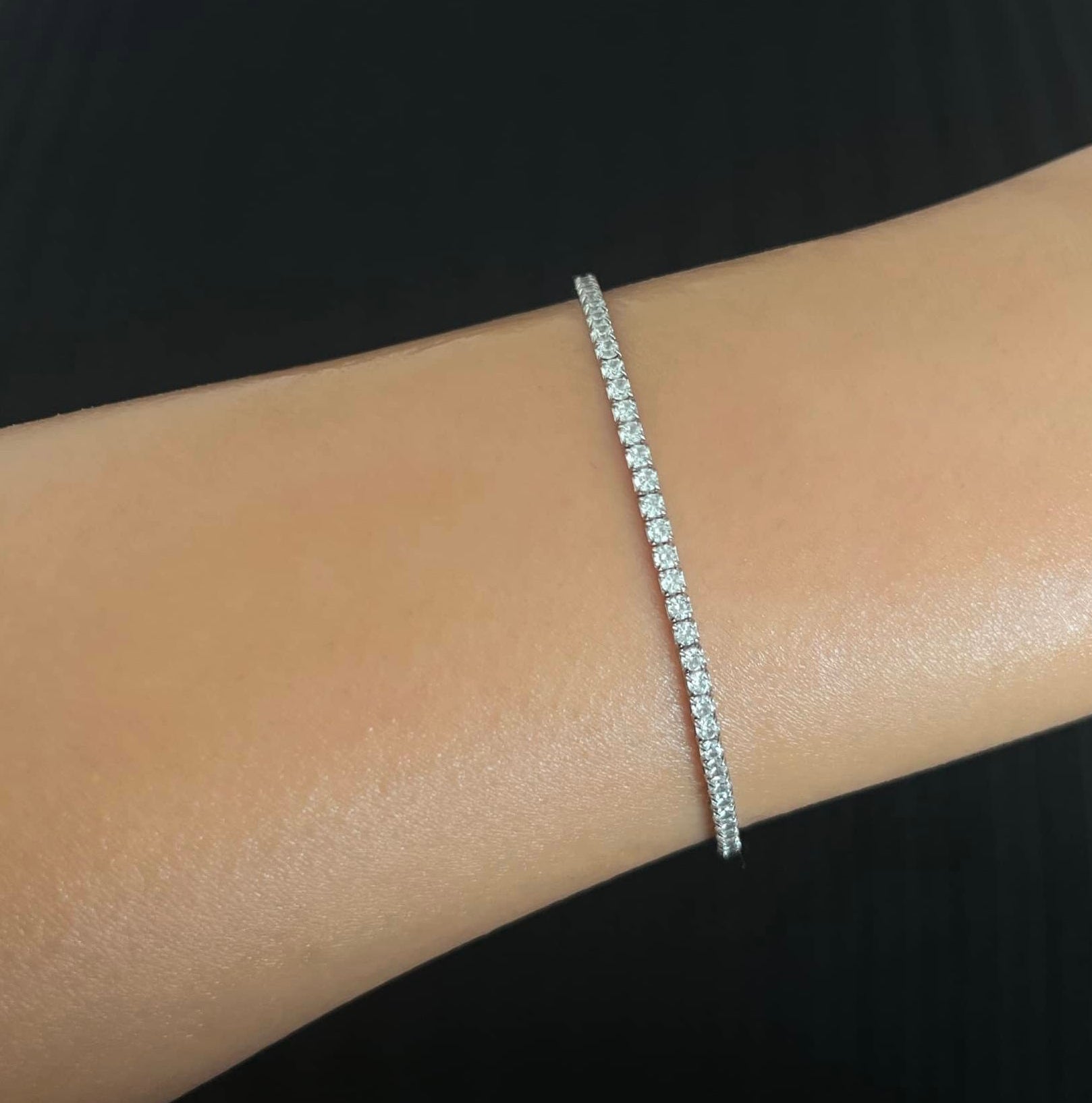 Ira 2mm Sterling Silver Tennis Bracelet- Silver