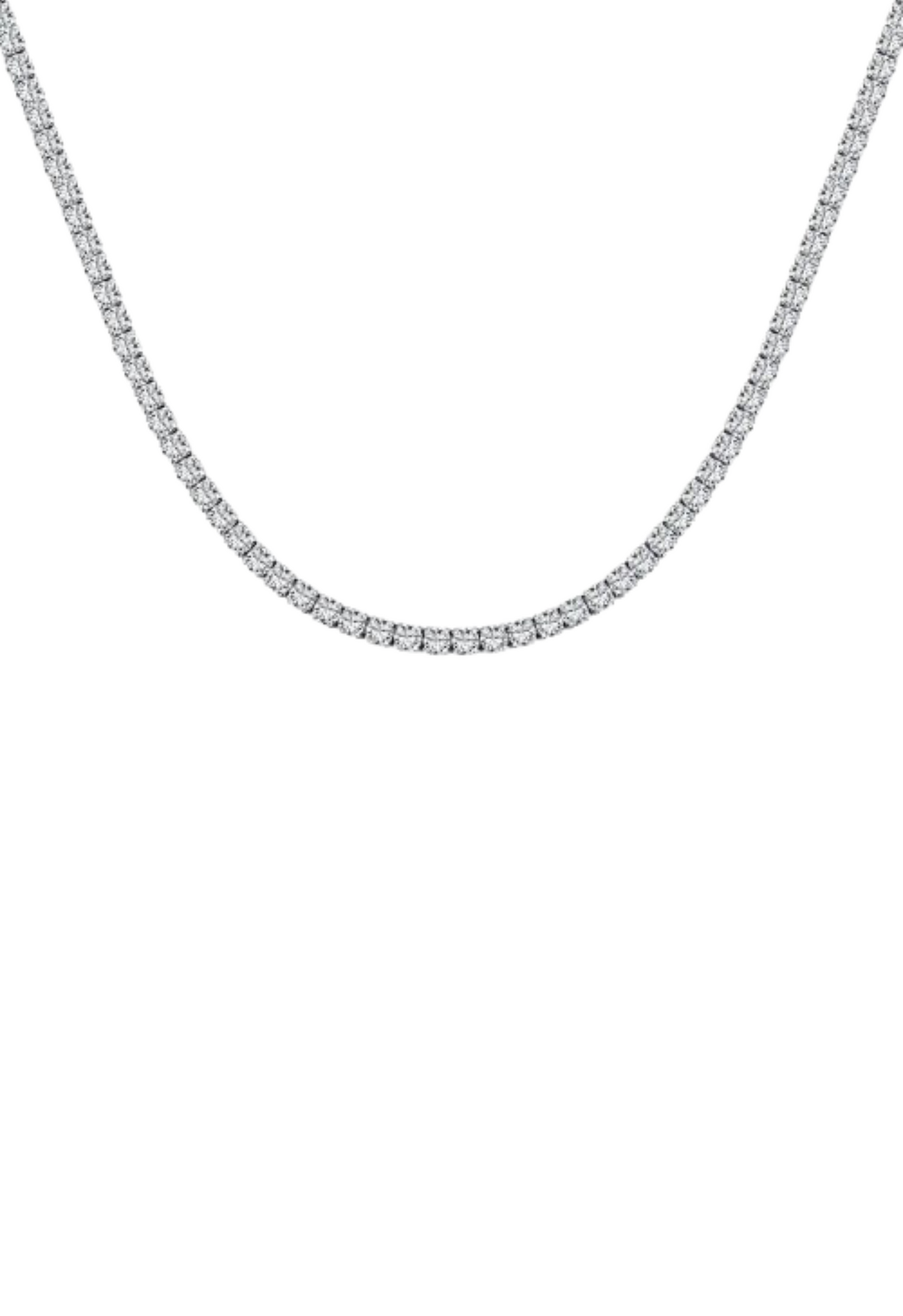 Dilara Sterling Silver Tennis Necklace- 2mm (Pre-Order)