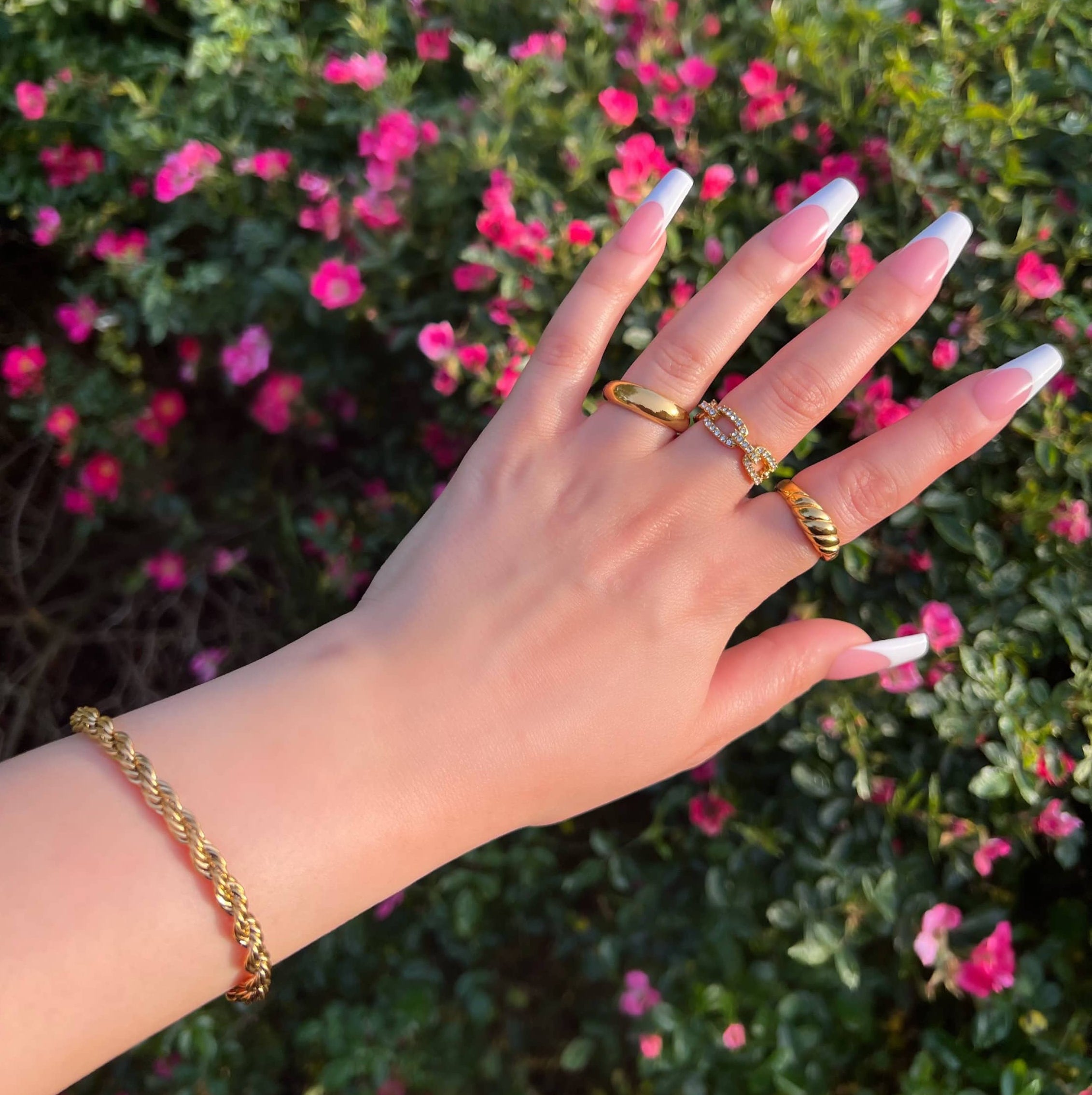 Helena Gold Croissant Ring